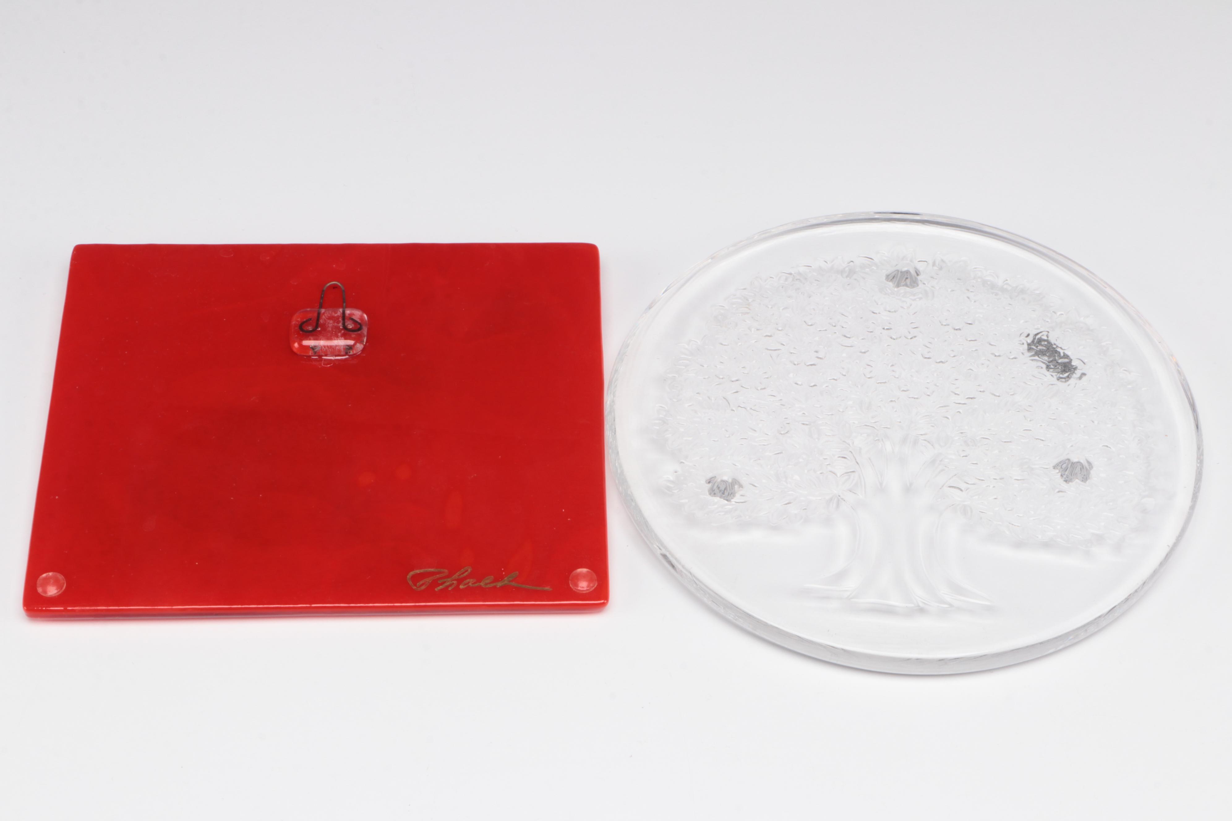 Herend "Rothschild Bird" Creamer and Other Porcelain with Art Glass Decor