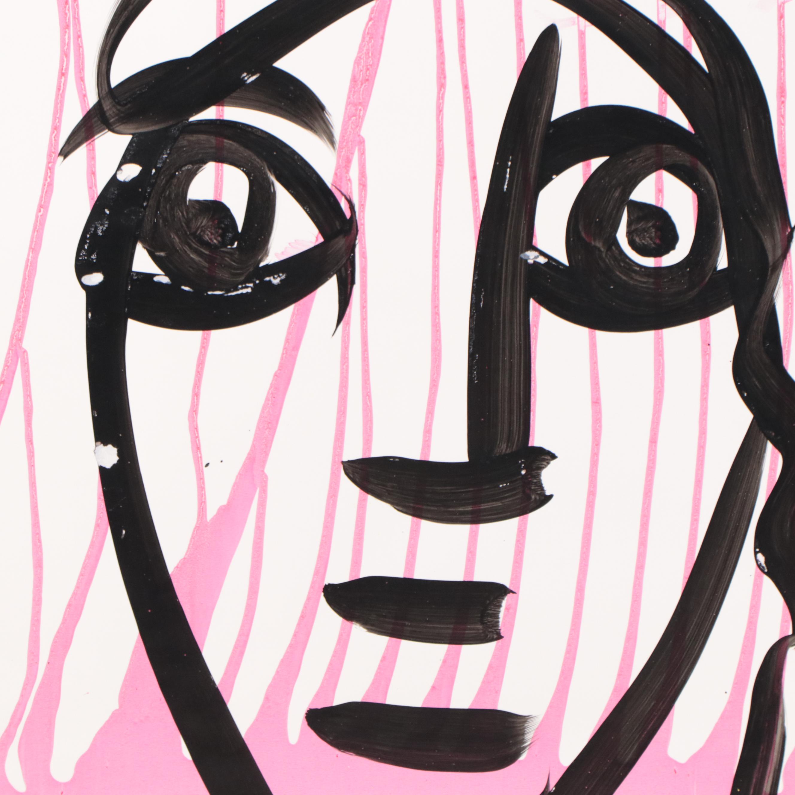 Peter Keil Abstract Portrait Acrylic Painting