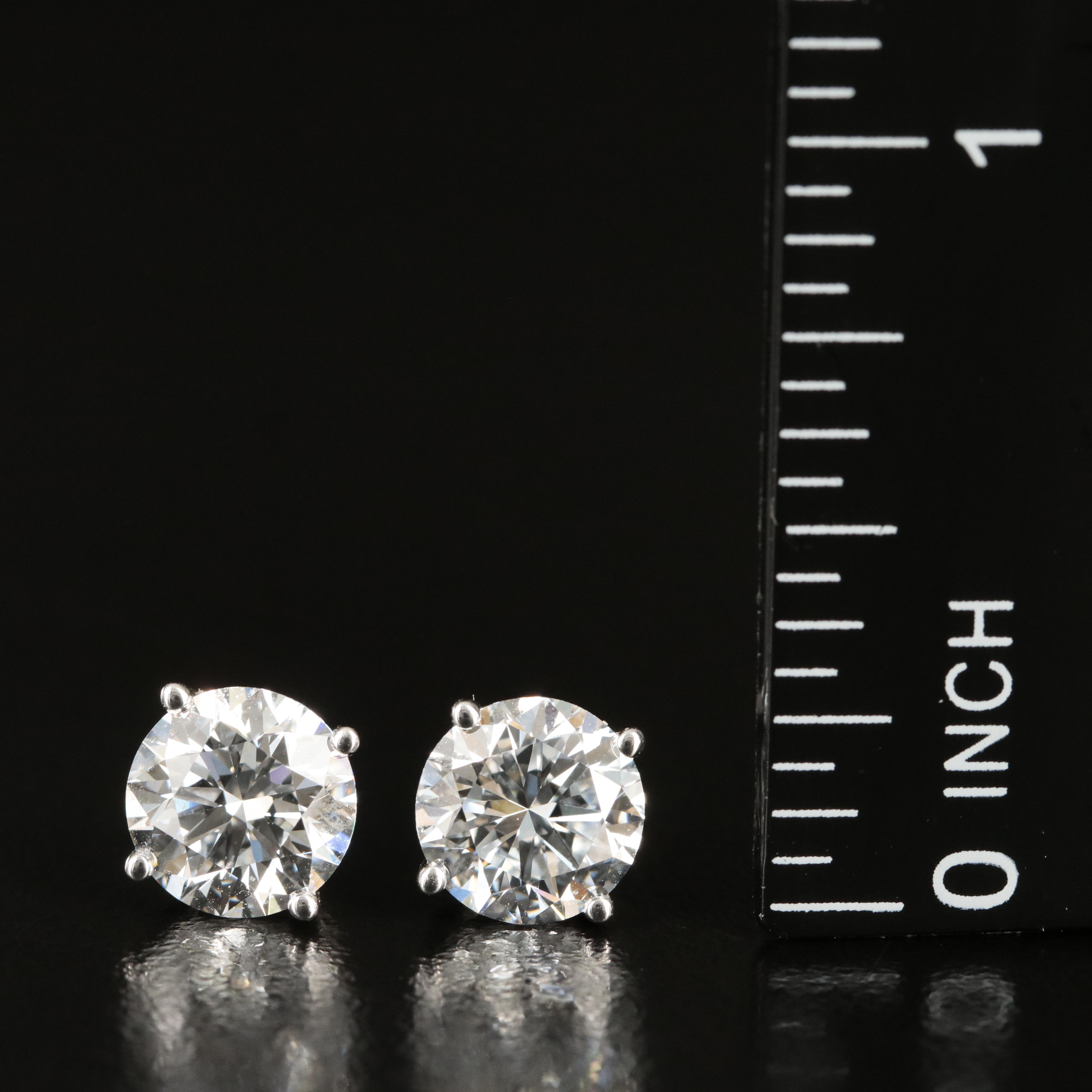 14K 3.37 CTW Lab Grown Diamond Stud Earrings