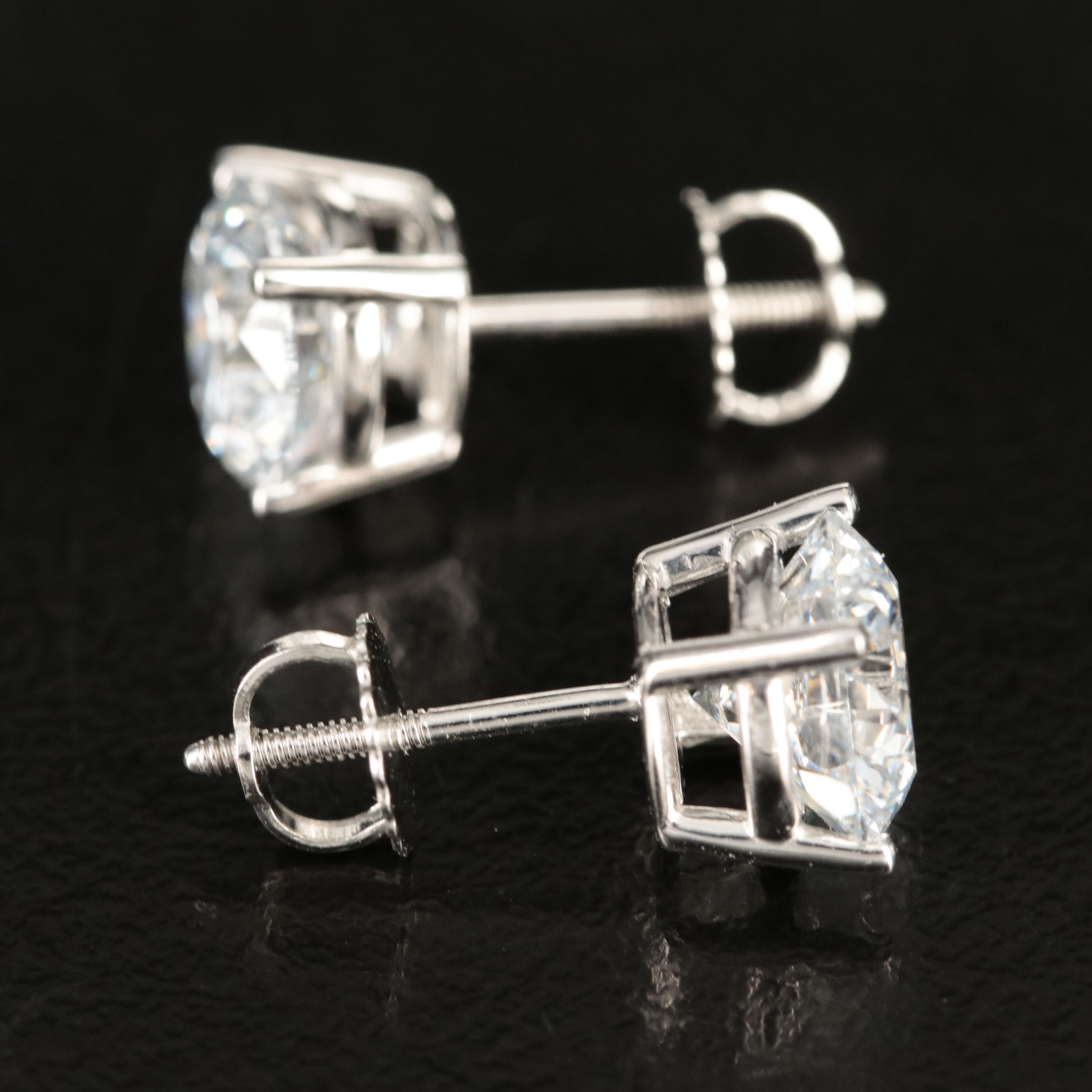 14K 3.37 CTW Lab Grown Diamond Stud Earrings
