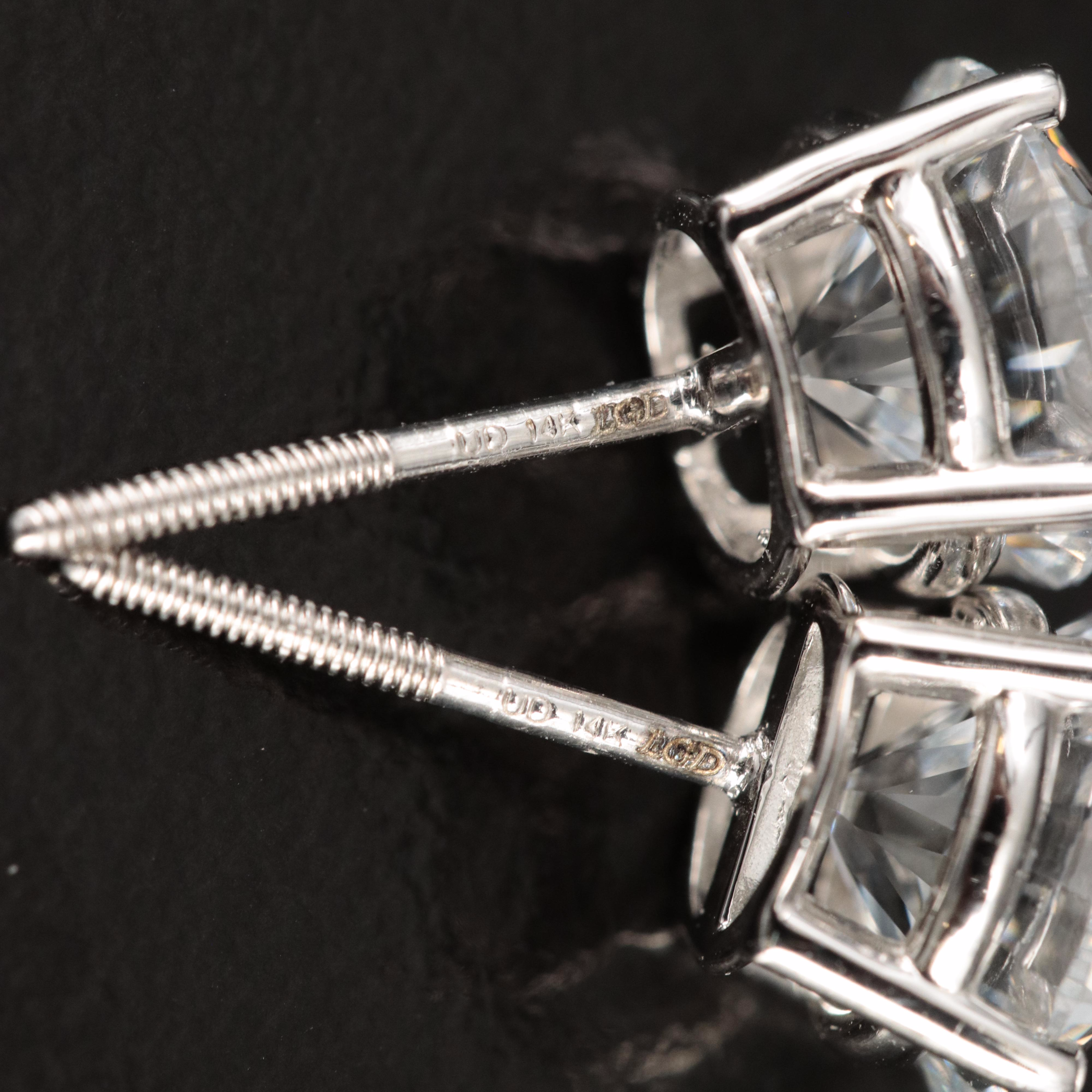 14K 3.37 CTW Lab Grown Diamond Stud Earrings