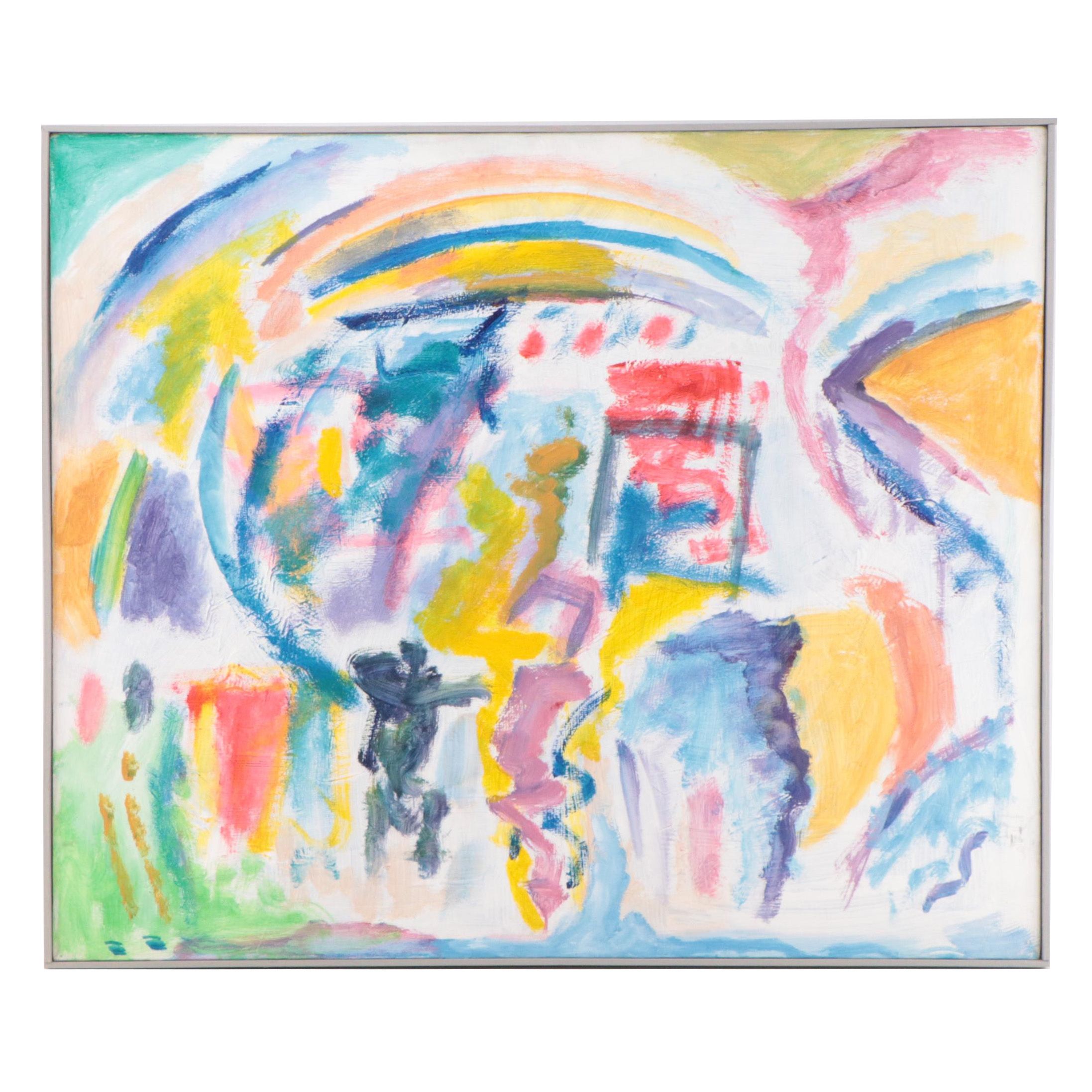 Rosemary Burkholder Abstract Expressionist Acrylic Painting