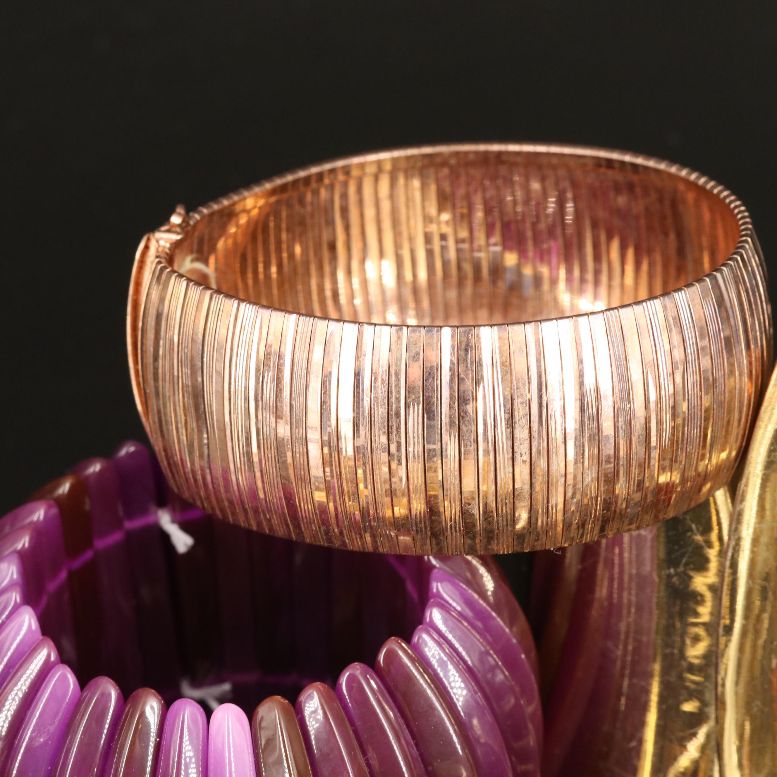 Dyadema Bronze Bracelet, Kenneth Jay Lane Ring and Sterling Featured in Jewelry