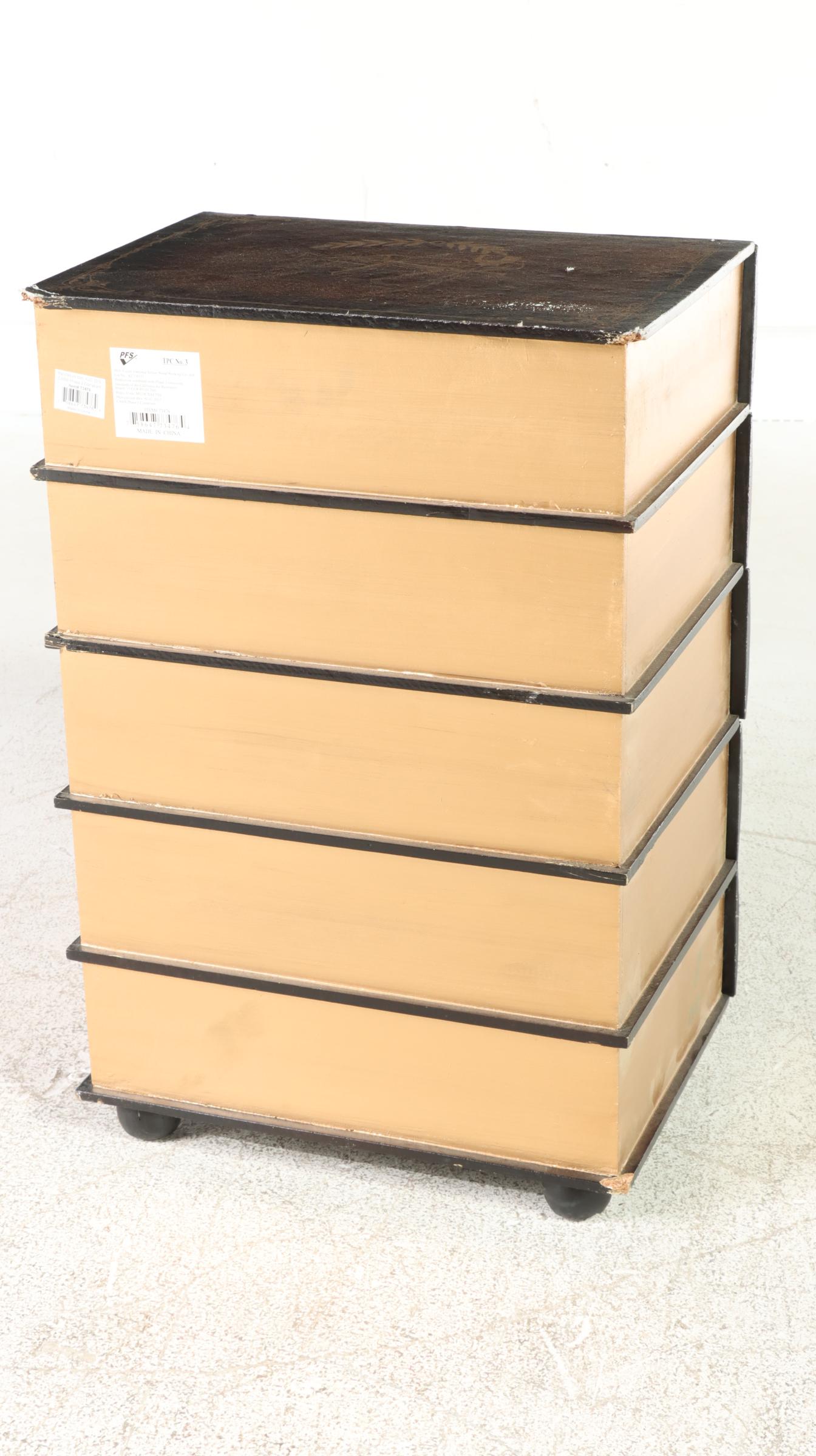 Book Stack-Form Chest of Drawers