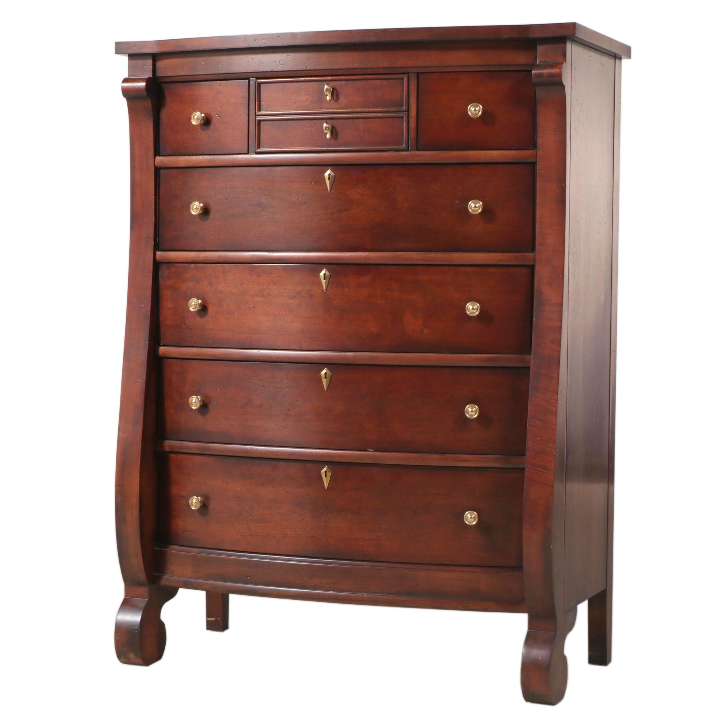 Hickory Chair Empire Style Cherrywood Seven-Drawer Chest