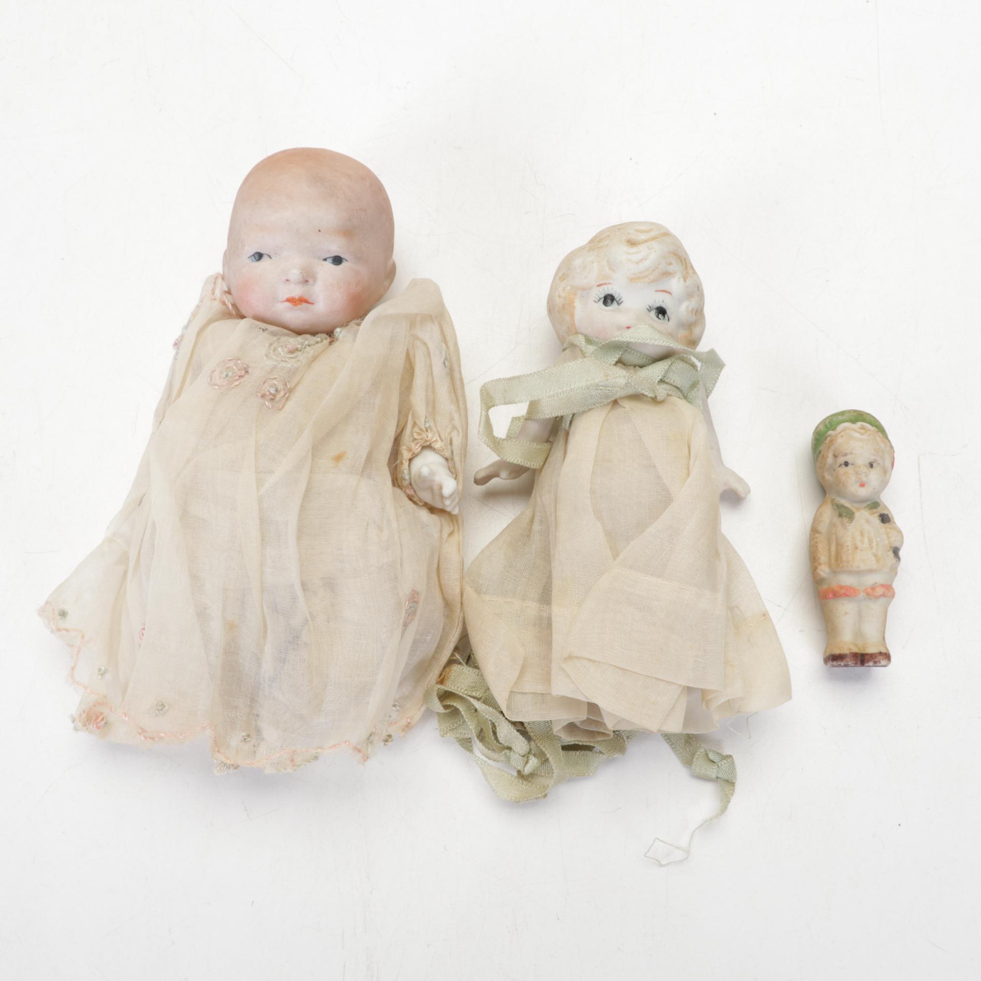 Bisque, Penny, and Porcelain Dolls with Matryoshka Dolls, Miniatures, and More