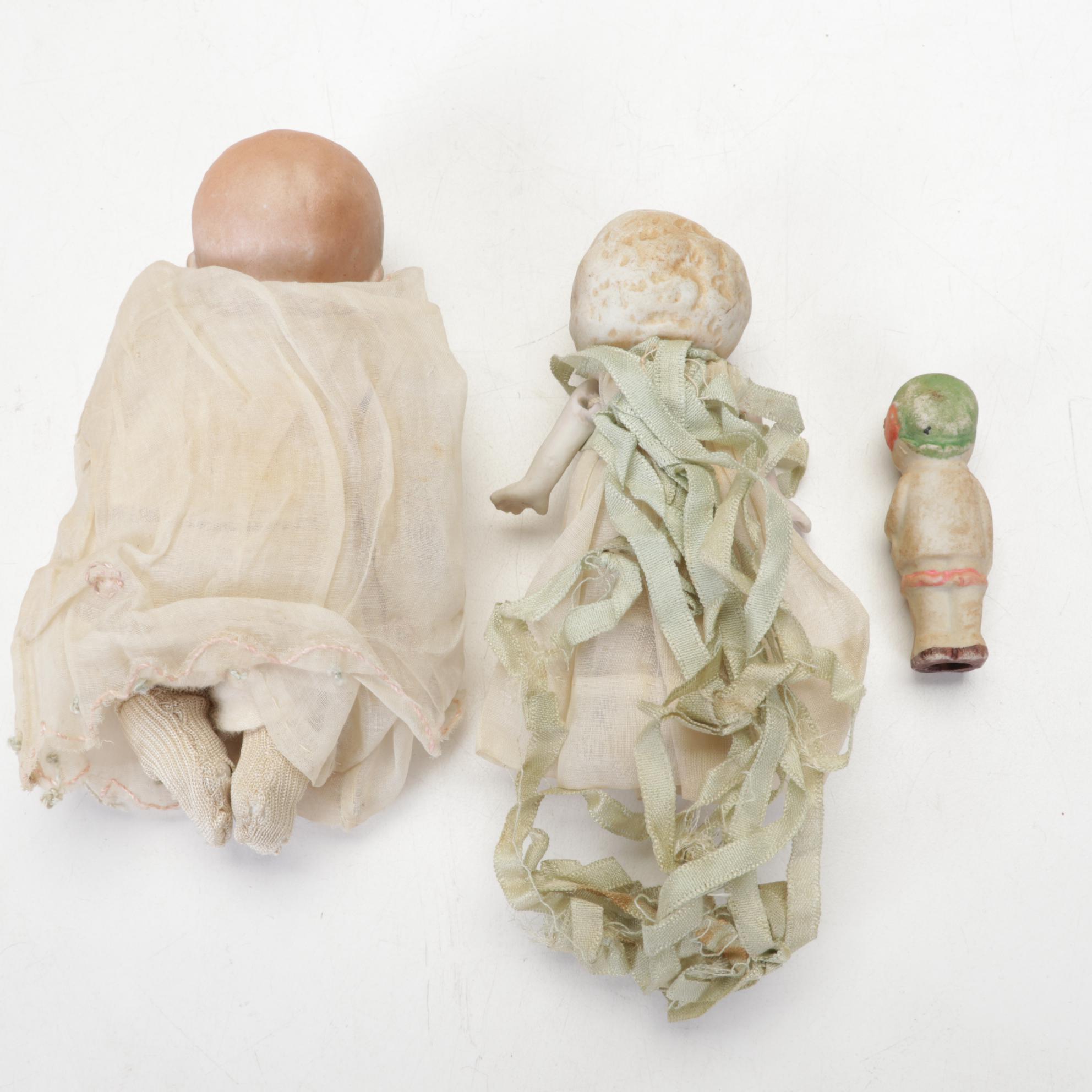 Bisque, Penny, and Porcelain Dolls with Matryoshka Dolls, Miniatures, and More