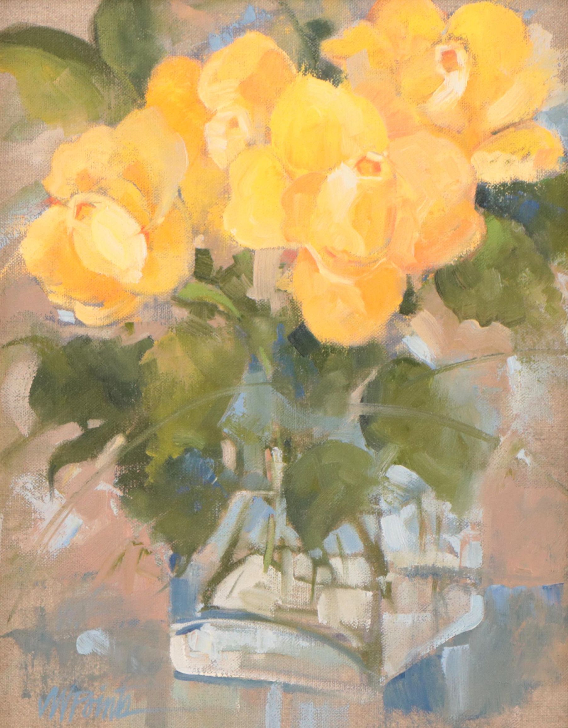 Jerry Points Floral Still Life Oil Painting