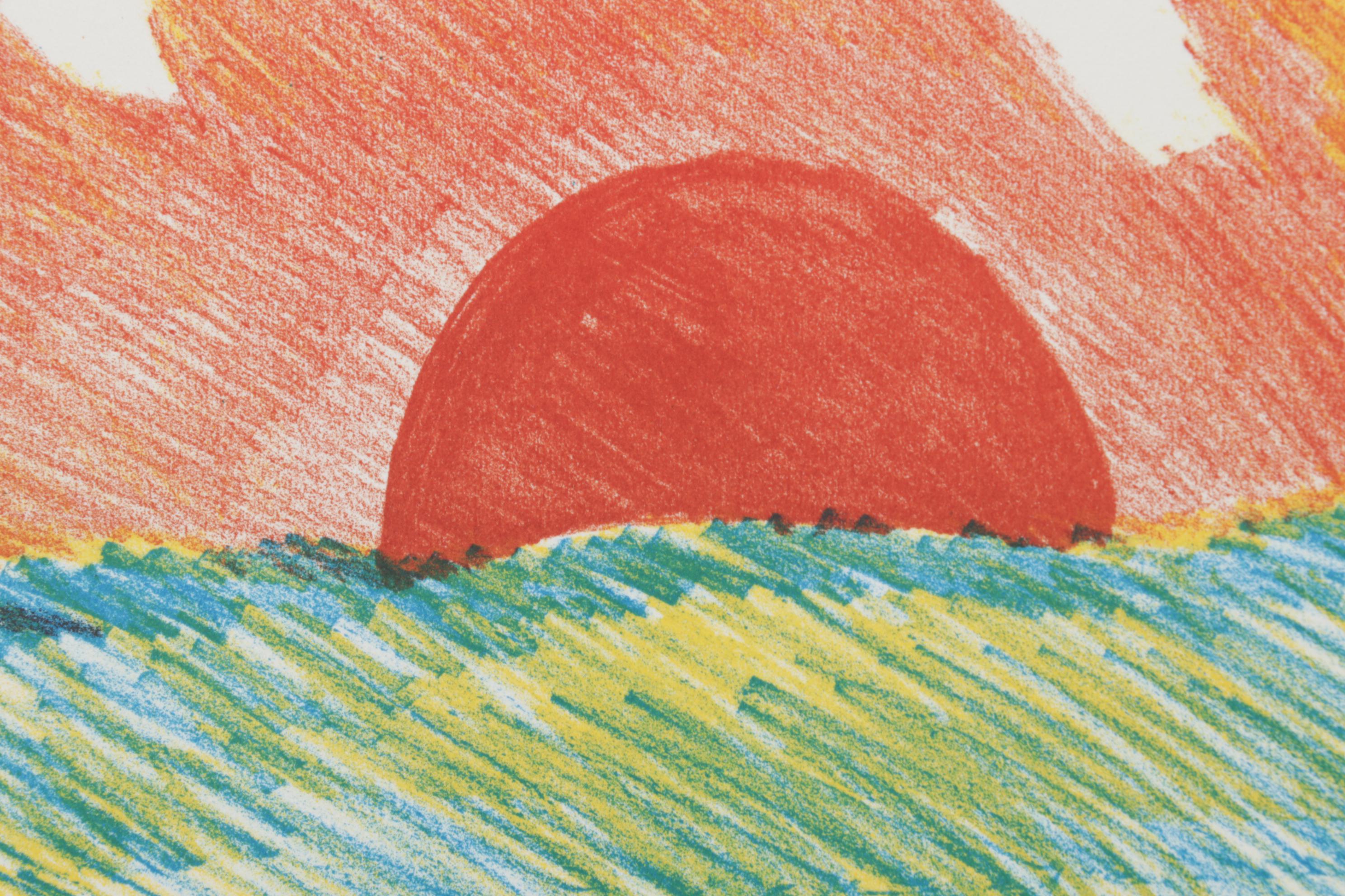 Sidney Chafetz Color Lithograph "Amy Greets the Dawn," 1988