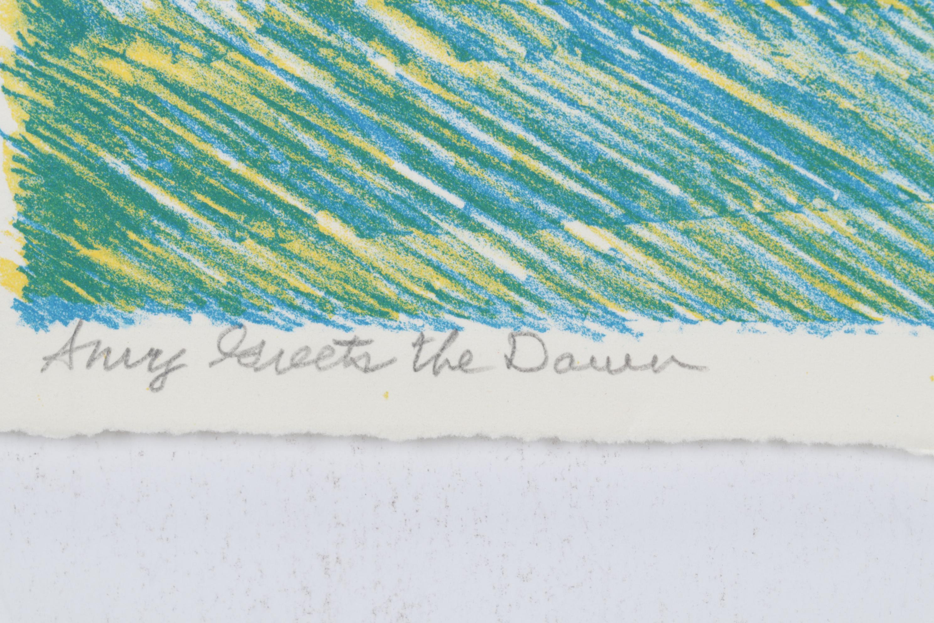 Sidney Chafetz Color Lithograph "Amy Greets the Dawn," 1988