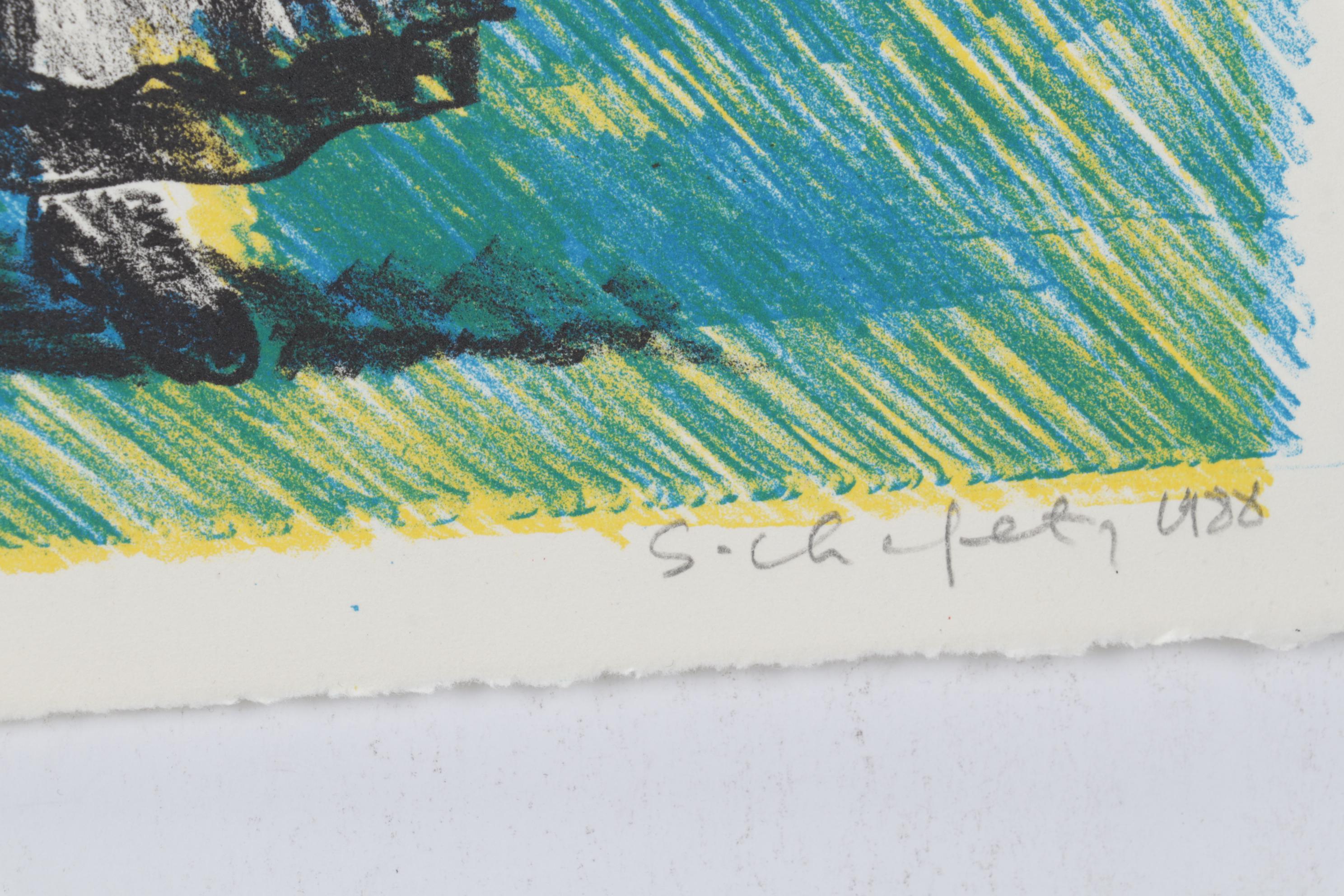 Sidney Chafetz Color Lithograph "Amy Greets the Dawn," 1988