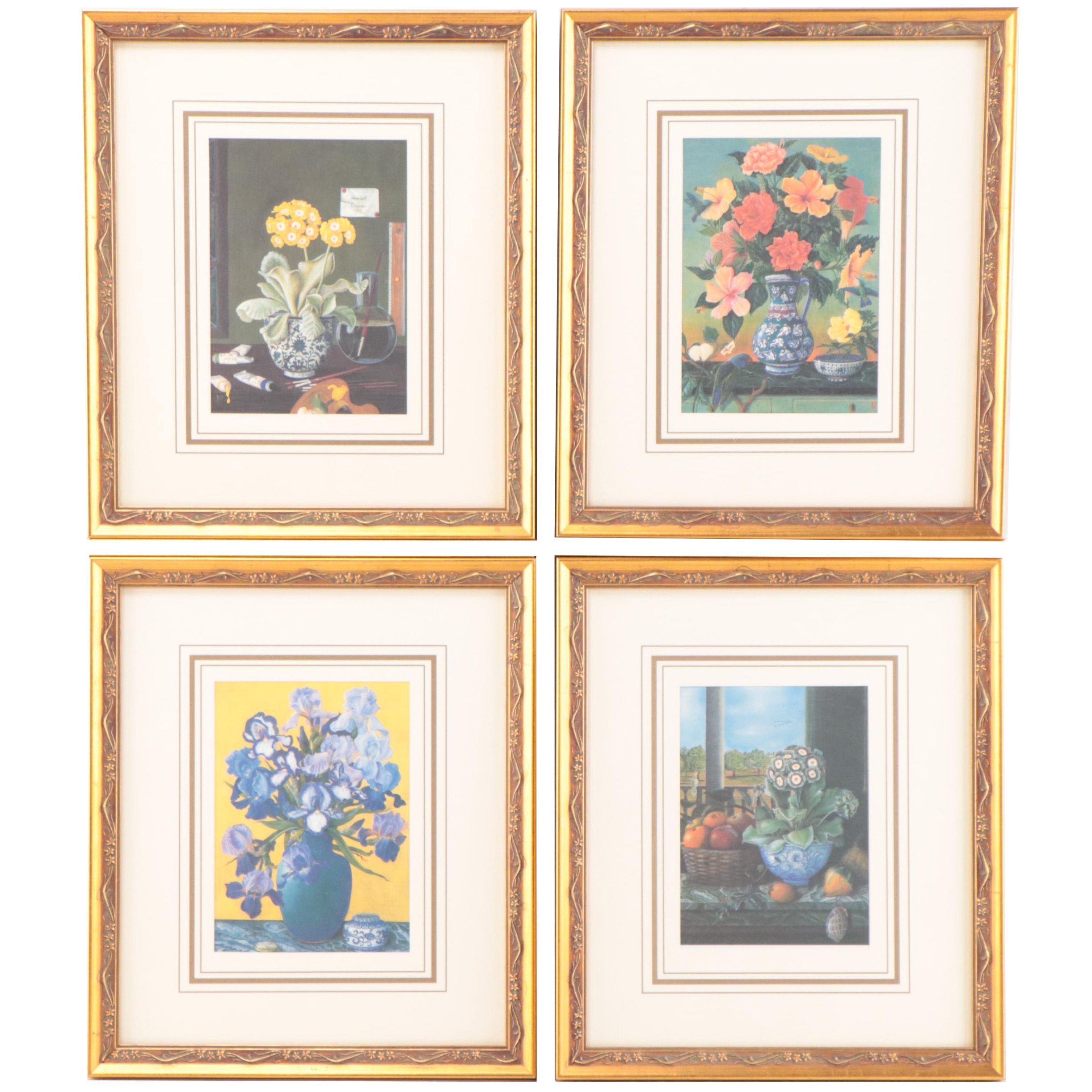 Offset Lithographs of Floral Still Lifes