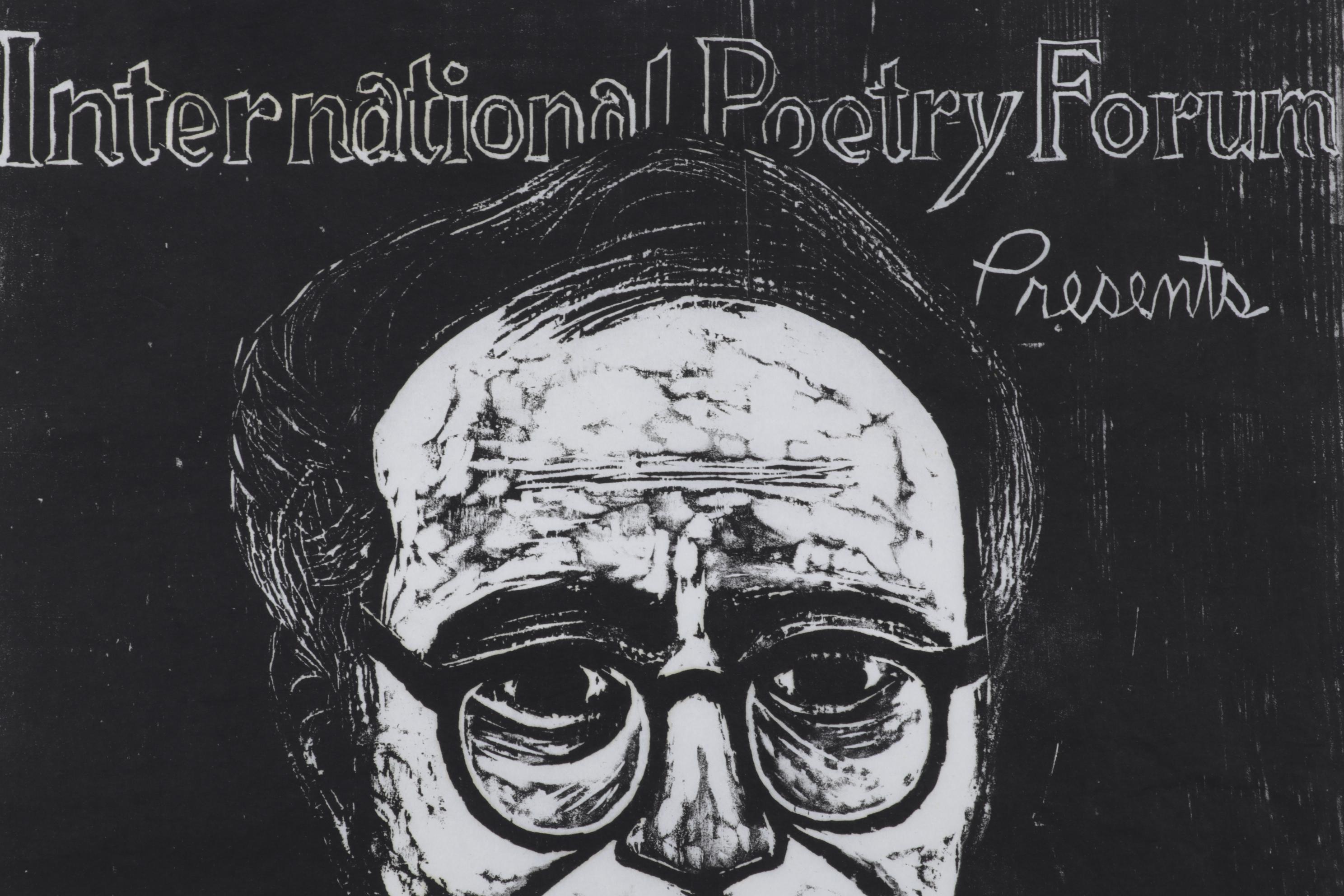 Sidney Chafetz Woodcut "Robert Lowell," 1967