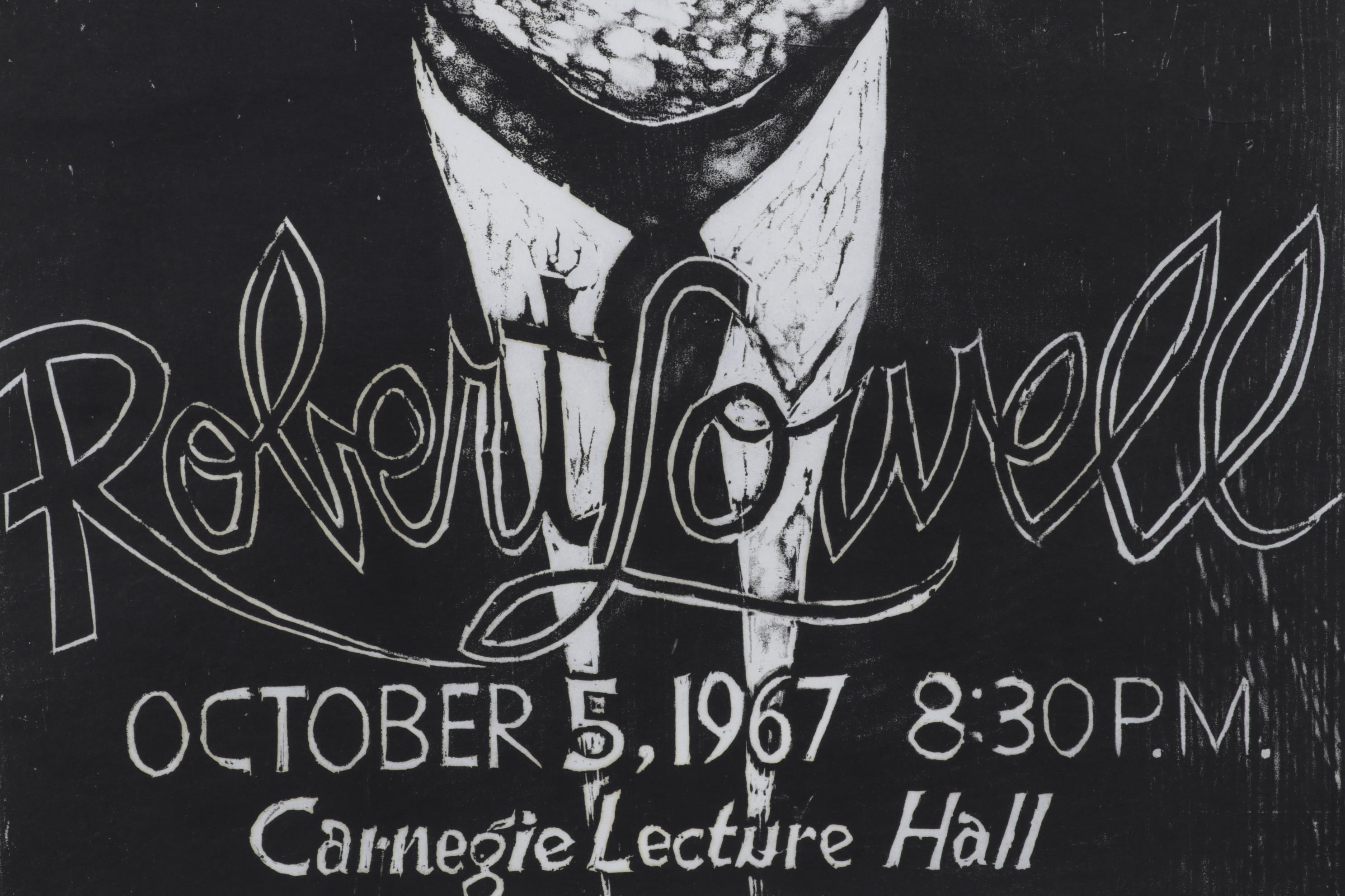 Sidney Chafetz Woodcut "Robert Lowell," 1967