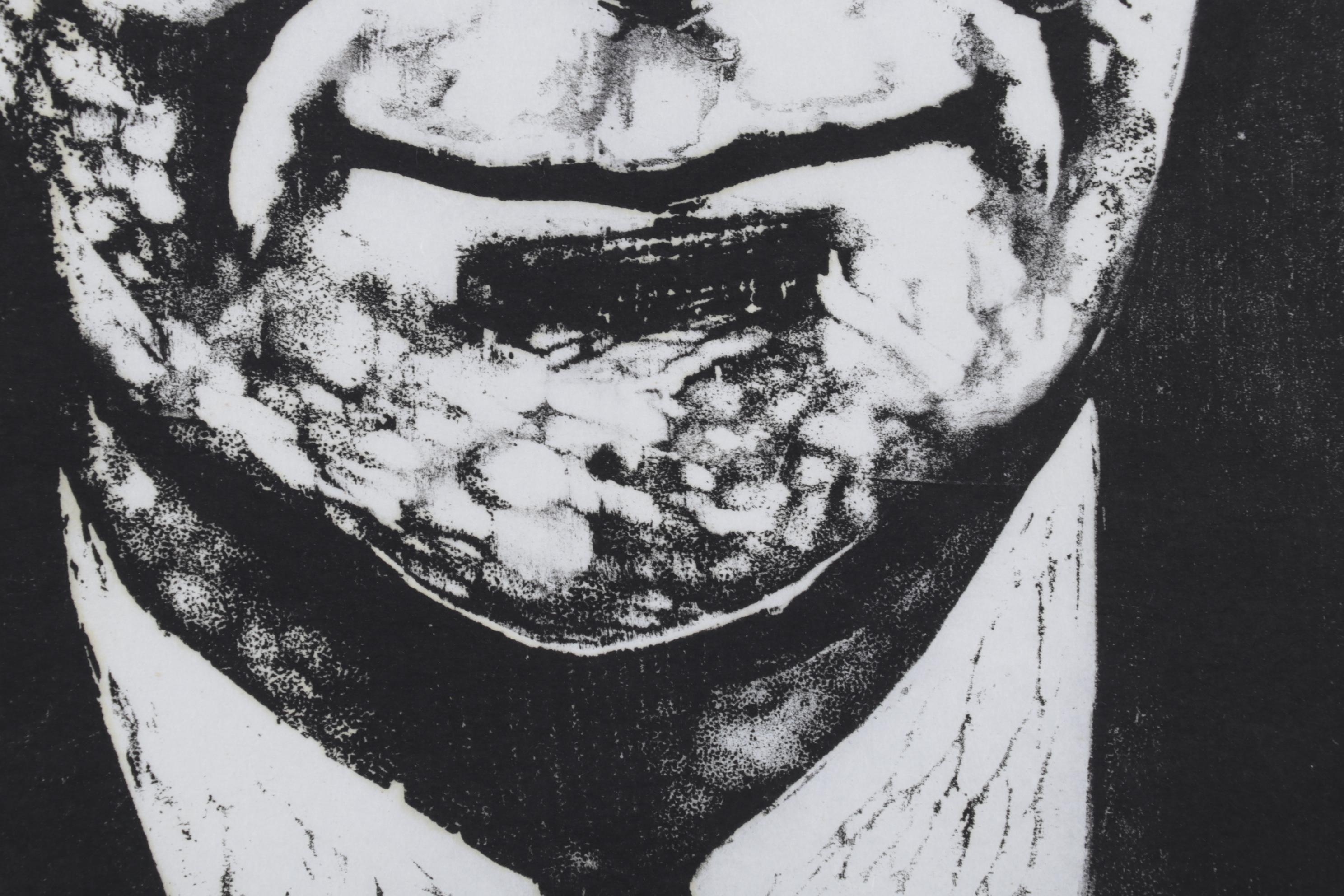 Sidney Chafetz Woodcut "Robert Lowell," 1967