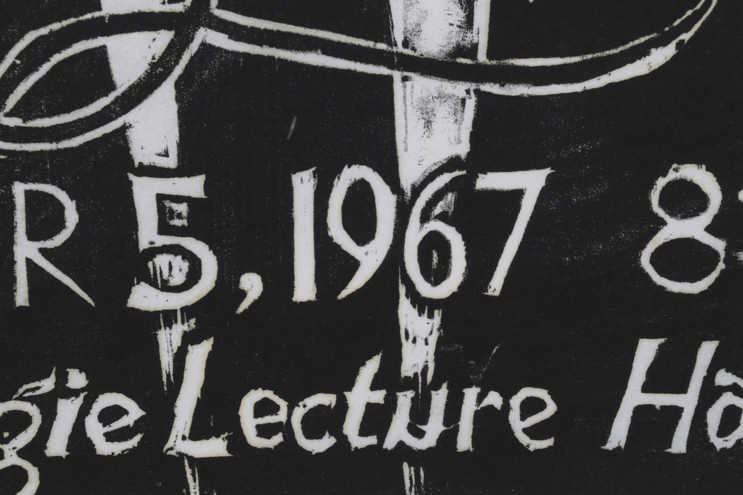 Sidney Chafetz Woodcut "Robert Lowell," 1967