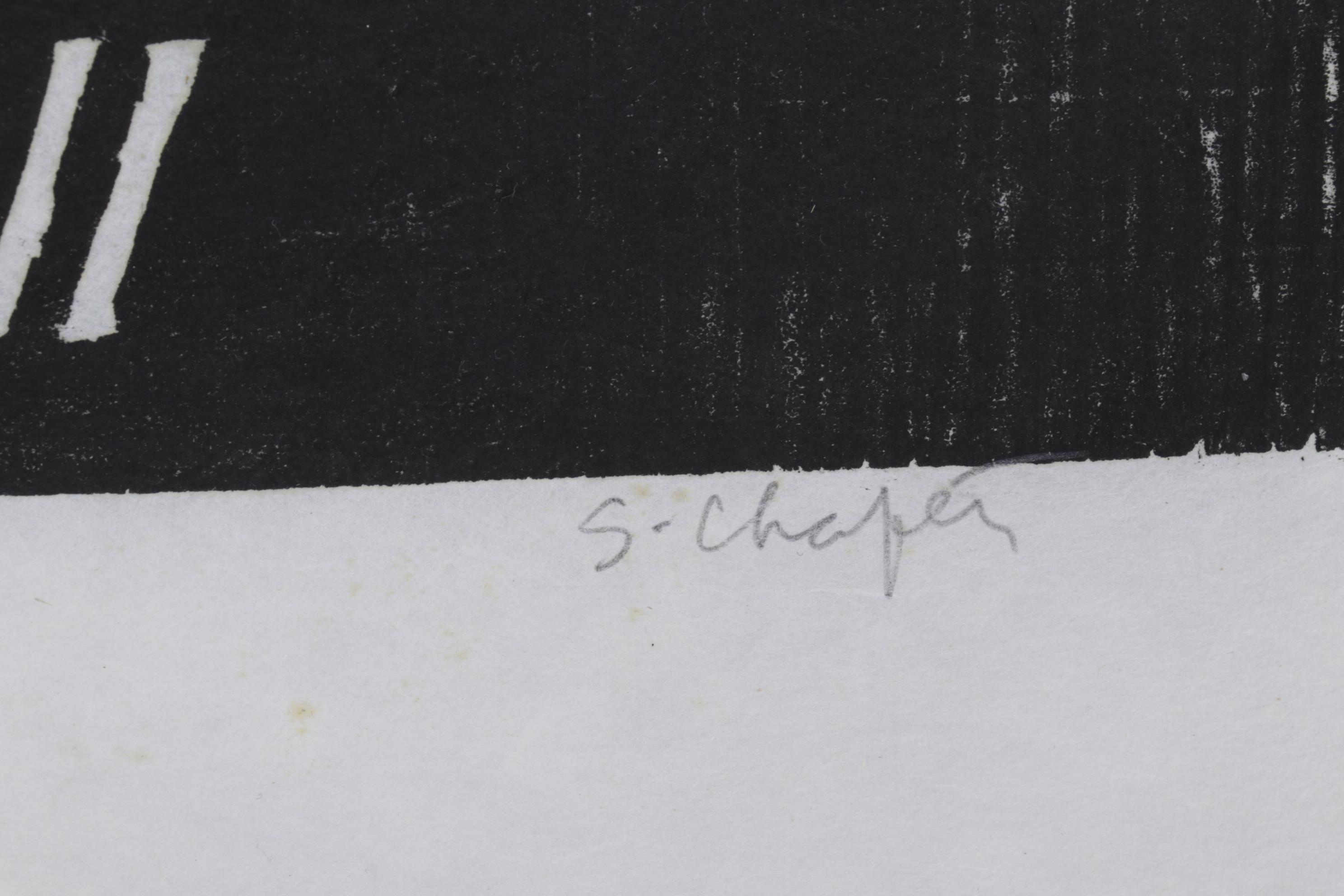 Sidney Chafetz Woodcut "Robert Lowell," 1967