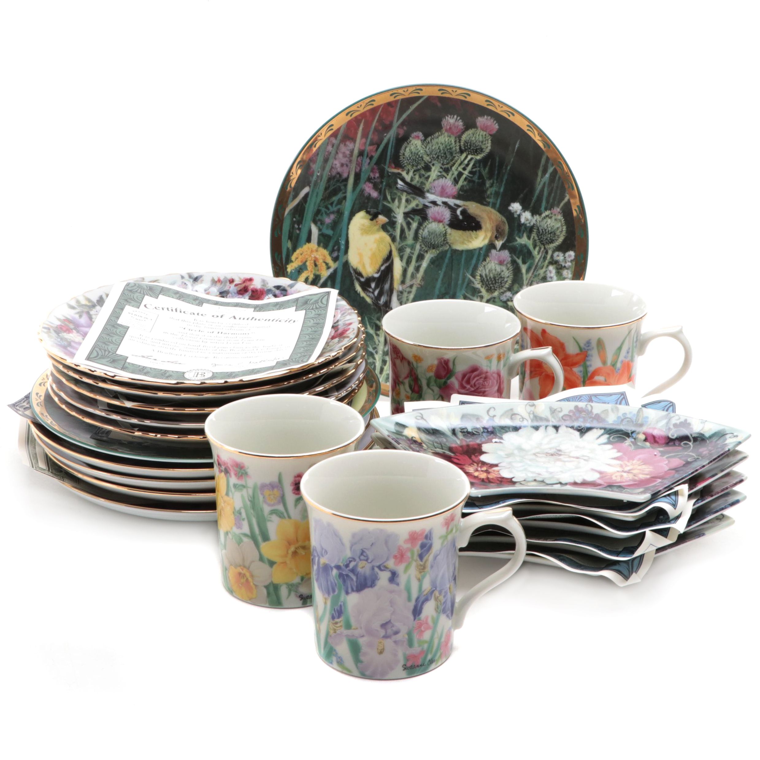 Lenox "The Flower Blossom" Mugs with Other Limited Editing Collector Porcelain