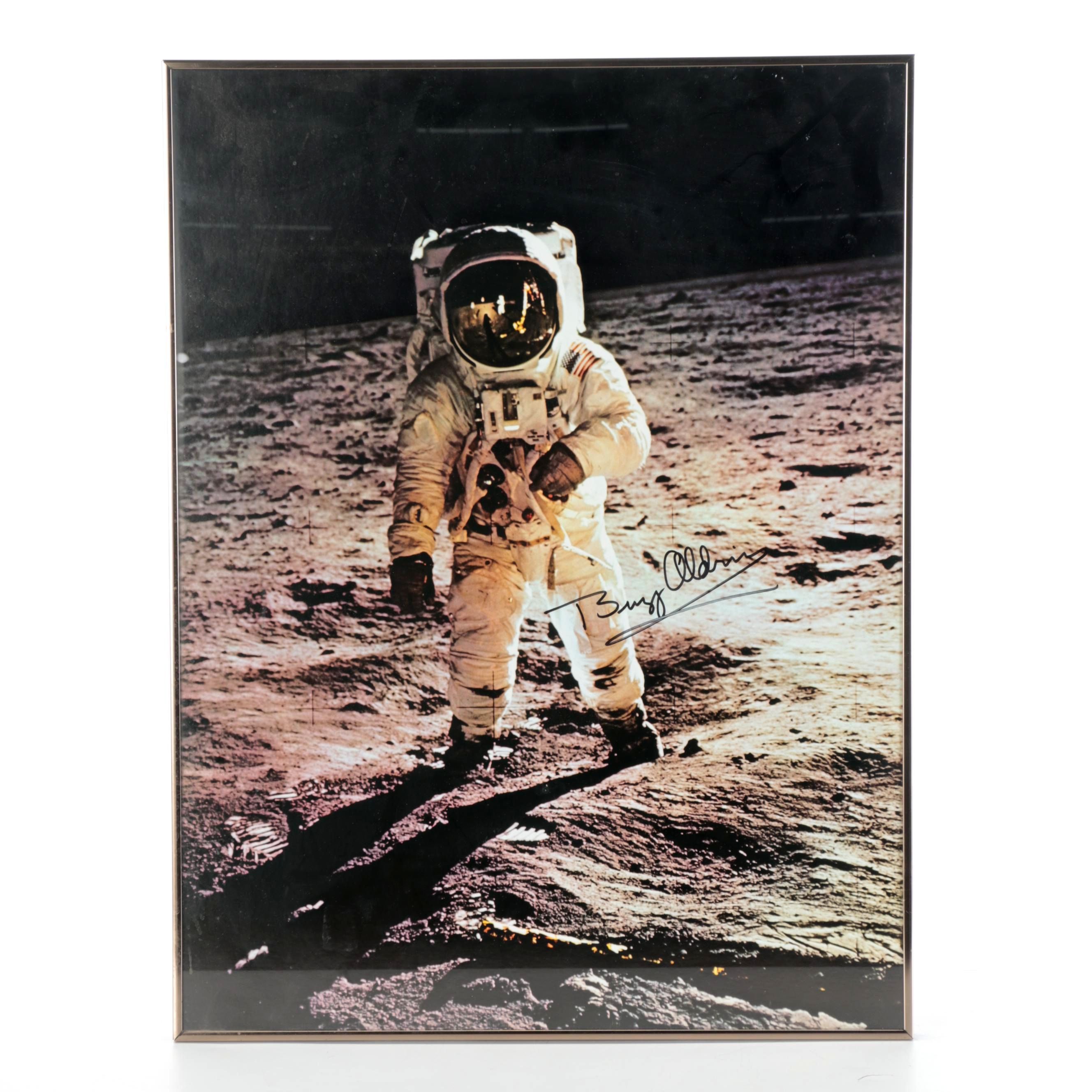 Buzz Aldrin Signed Moon Walk Giclée