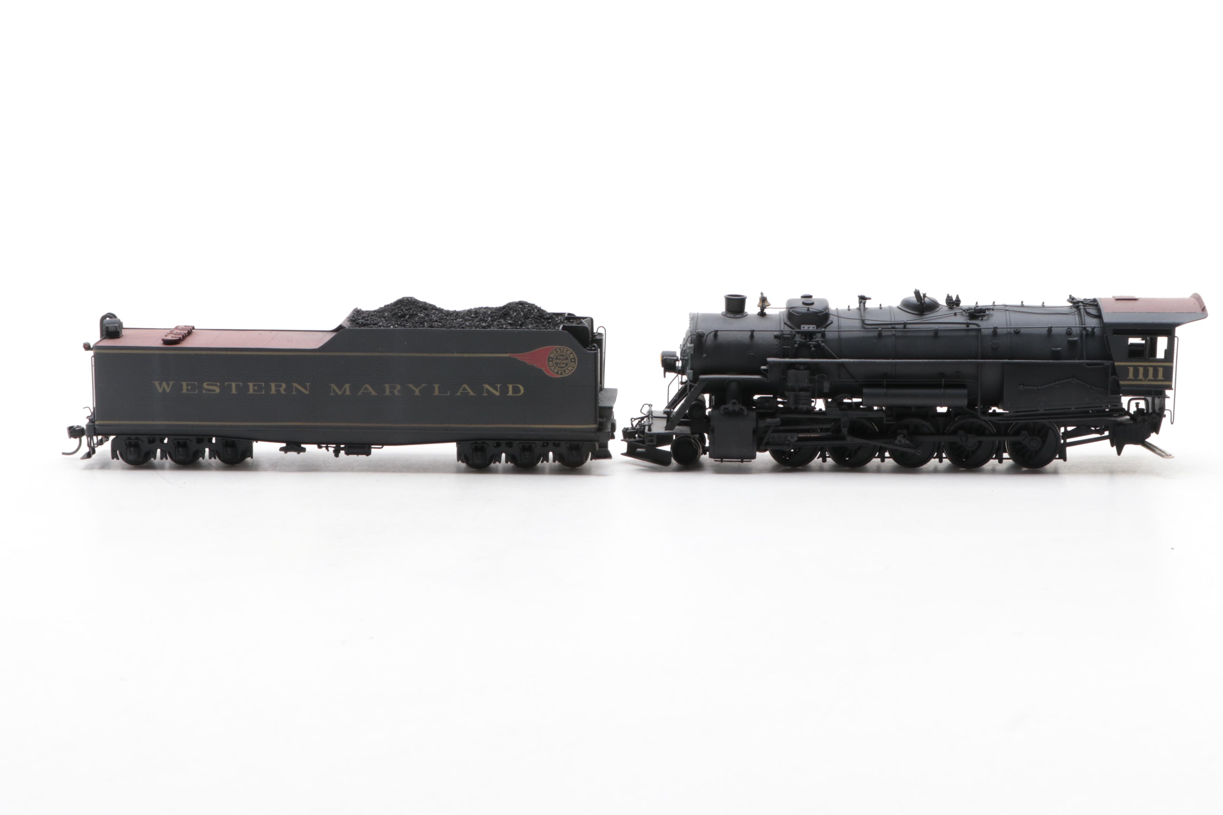 N.J Custom Brass Western Maryland HO Scale Locomotive and Coal Car