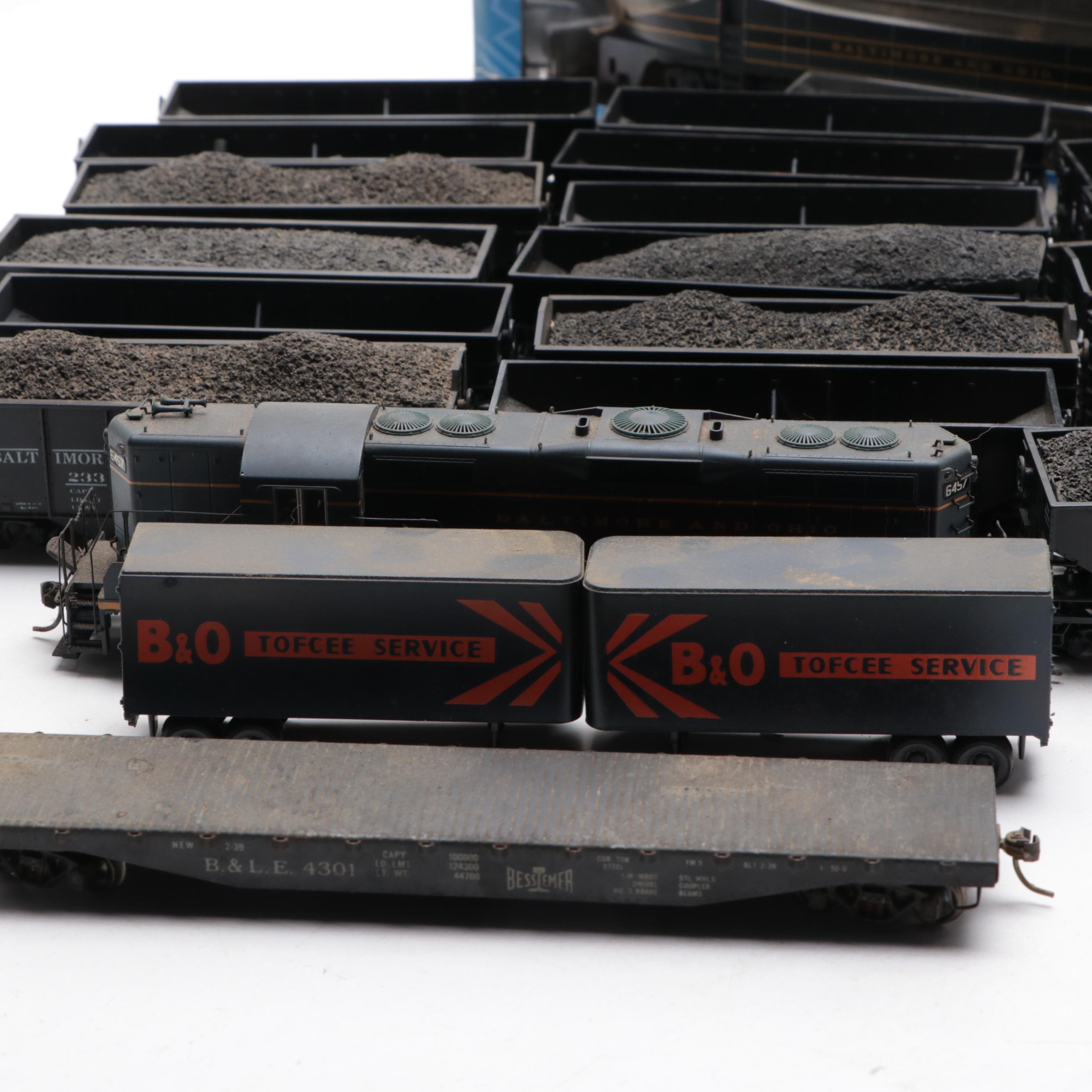 Bachmann Baltimore and Ohio Locomotives with Coal and Other Cars