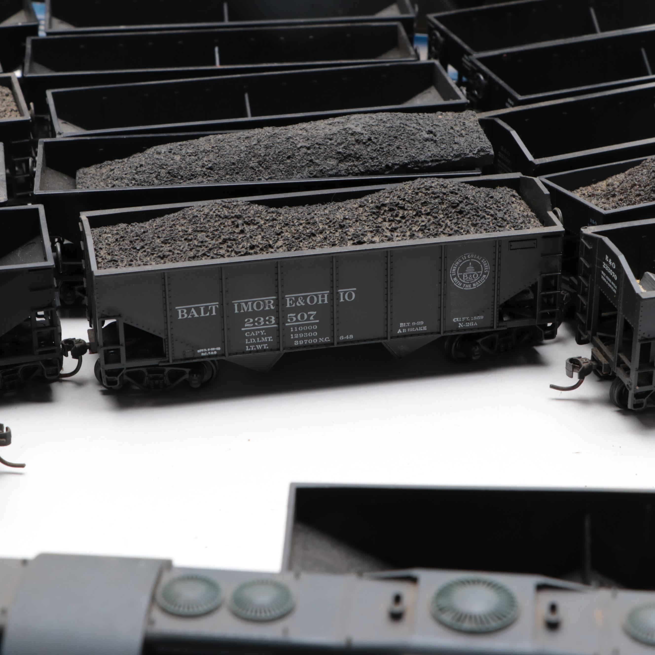 Bachmann Baltimore and Ohio Locomotives with Coal and Other Cars
