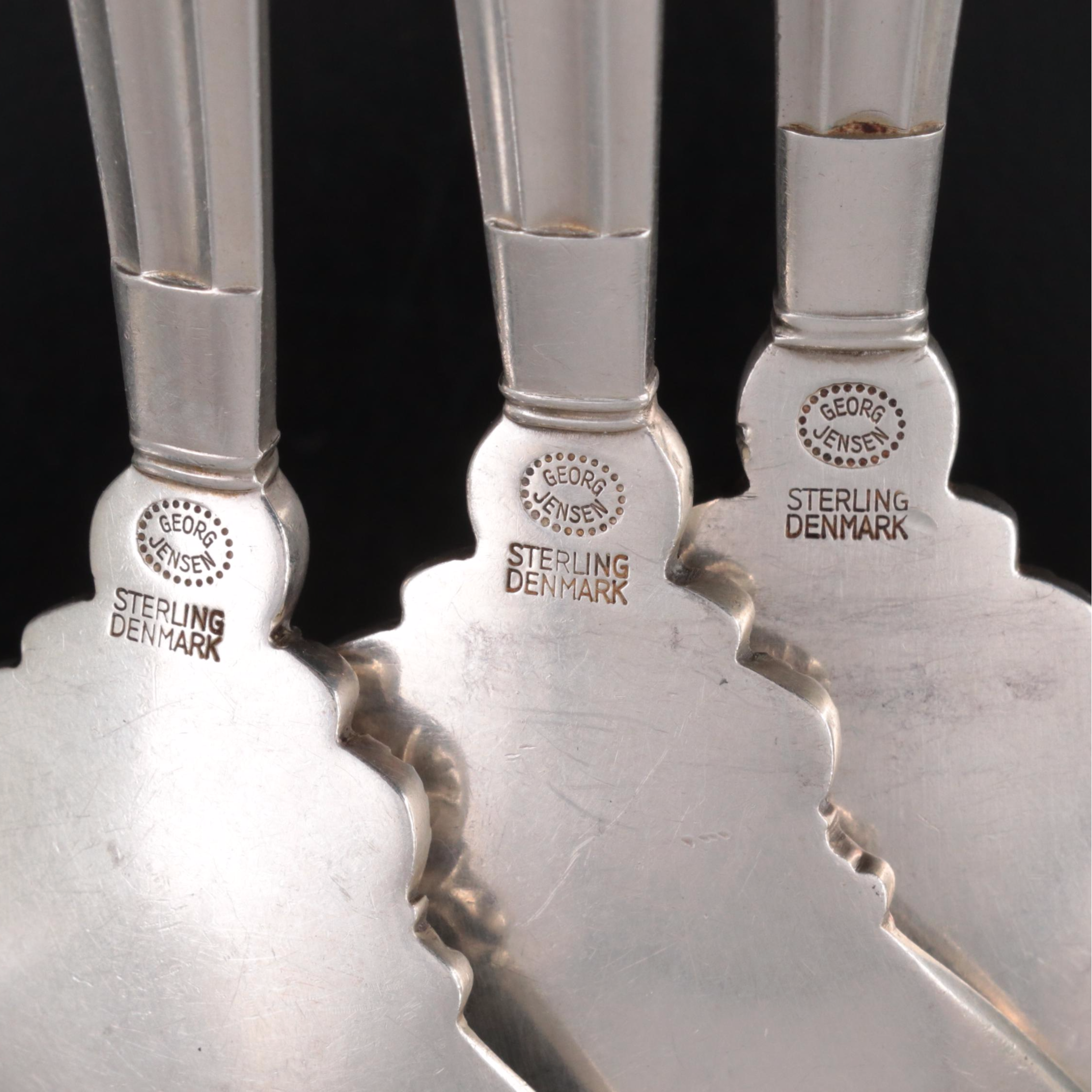 Georg Jensen "Acorn" Sterling Silver Serving Utensils