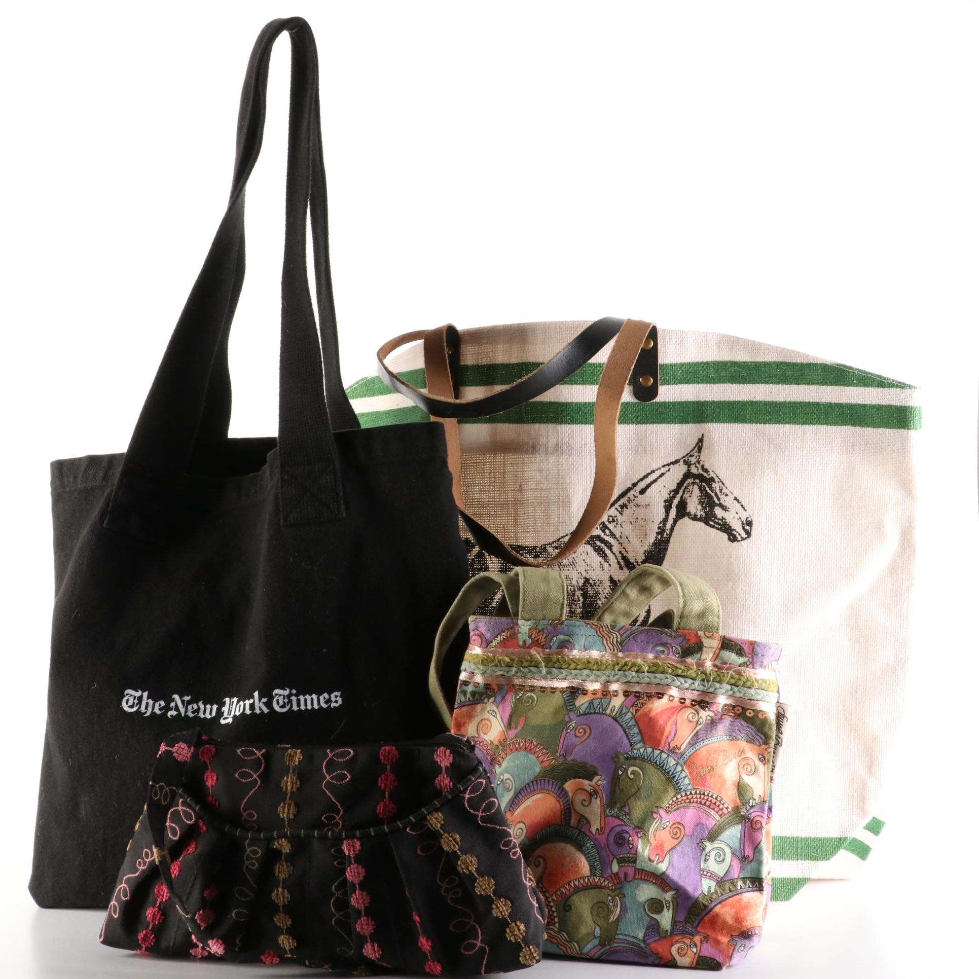 Laurel Burch and Maruca Small Handbags with The New York Times and Other Totes