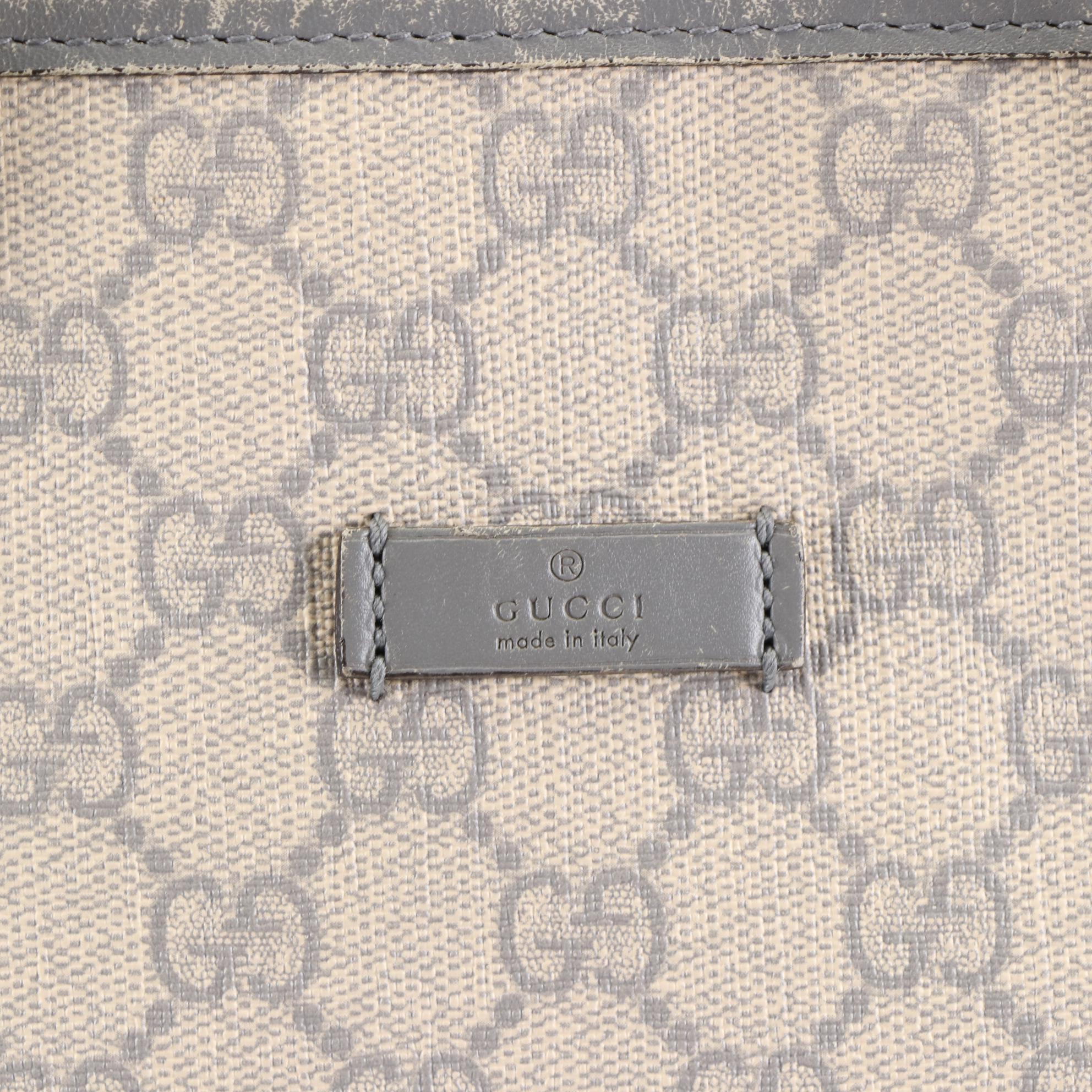 Gucci Small Tote Bag in GG Supreme Coated Canvas and Leather