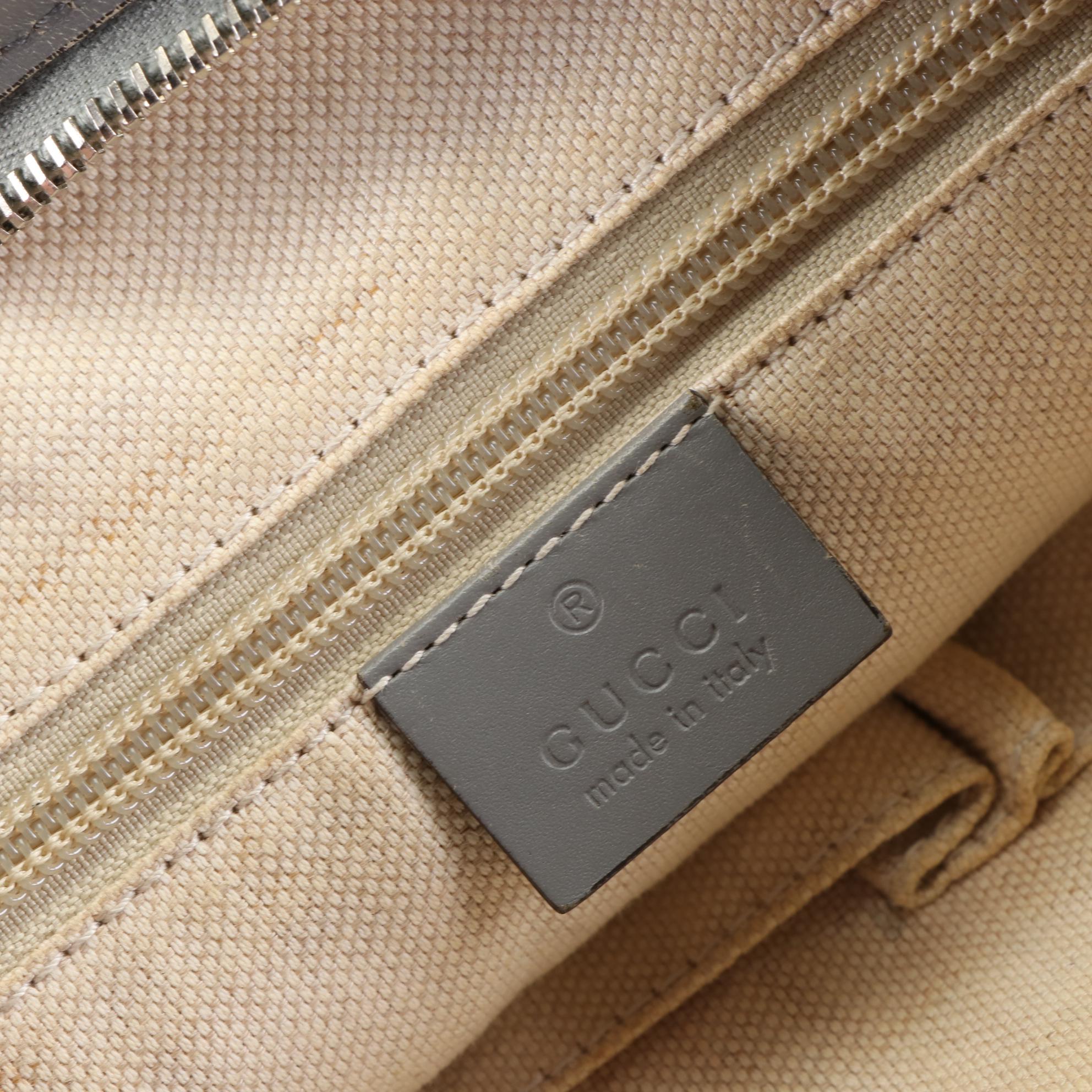 Gucci Small Tote Bag in GG Supreme Coated Canvas and Leather