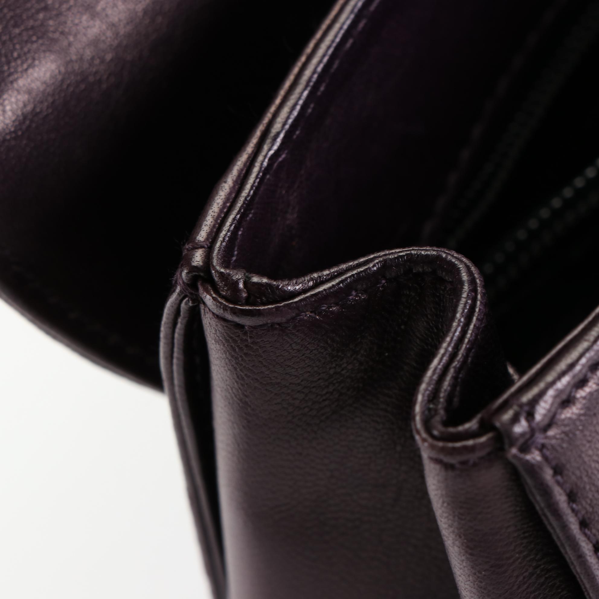 Prada Top Handle Flap Front Bag in Mora Lambskin Leather