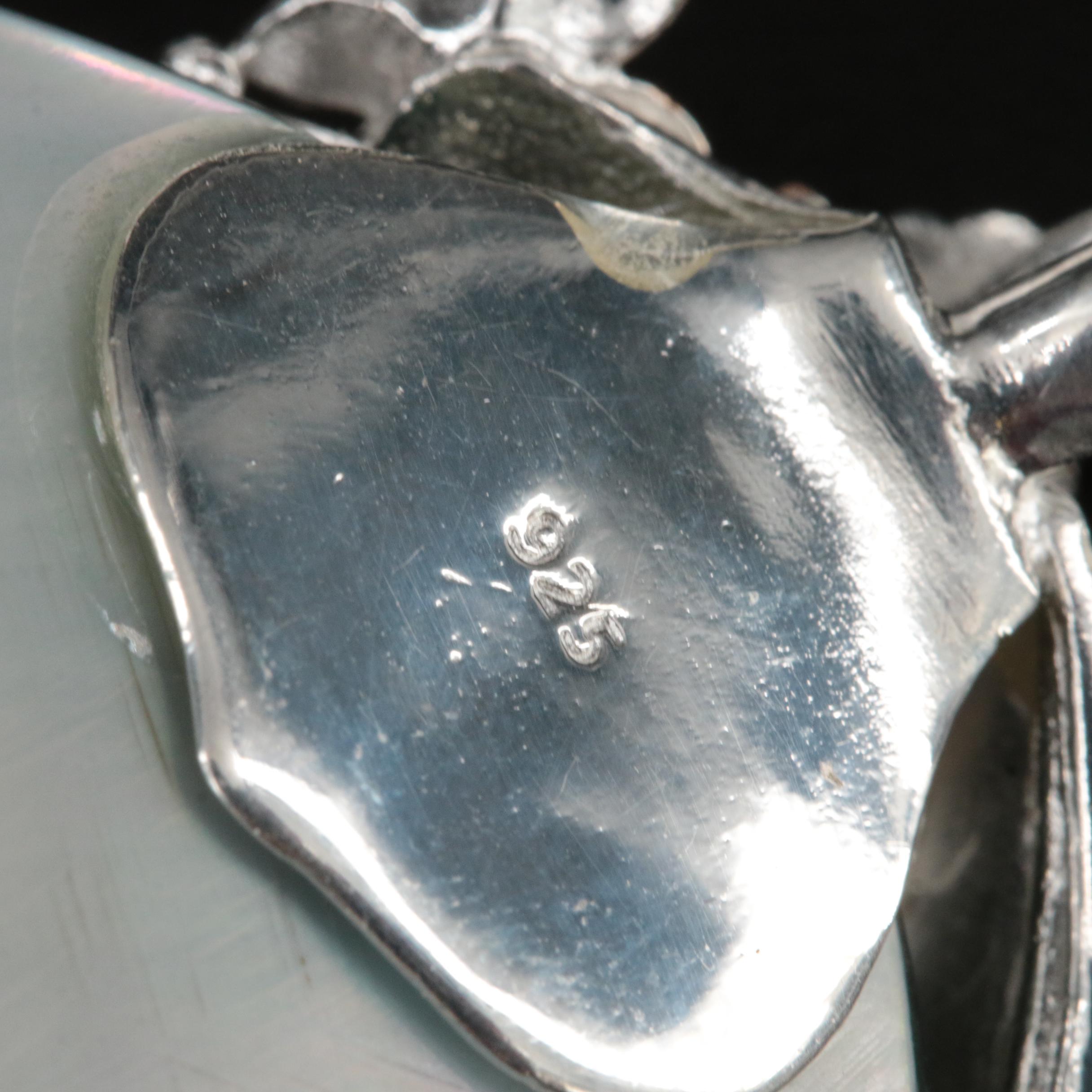 Sterling Abalone and Pearl Seahorse Pendant