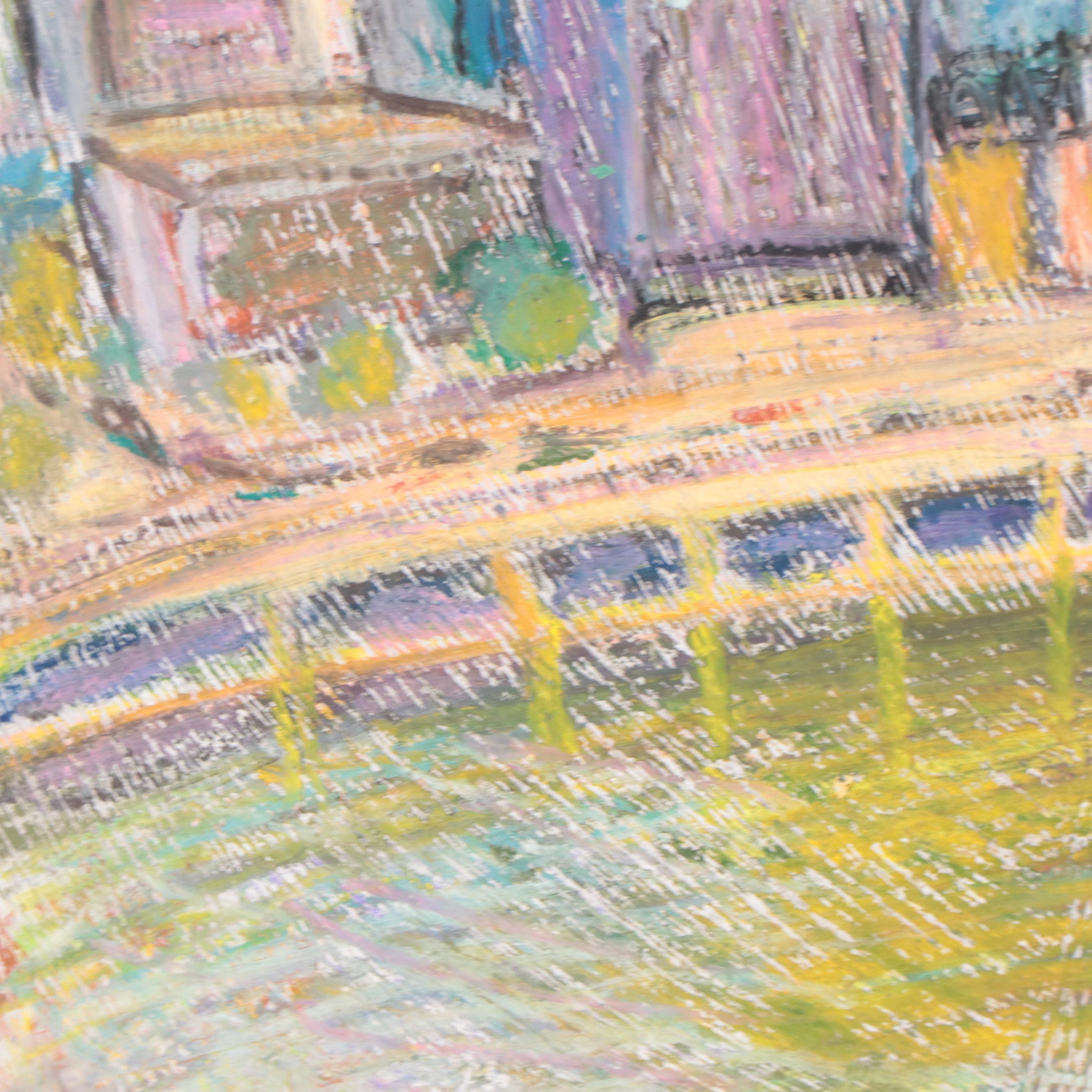 Marina Mozhayeva Cityscape Crayon Drawing, 2010