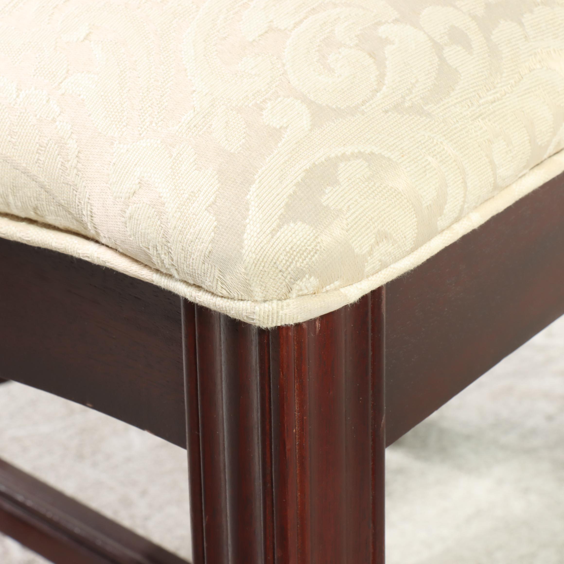 Thomasville Chippendale Style Mahogany and Custom-Upholstered Side Chair