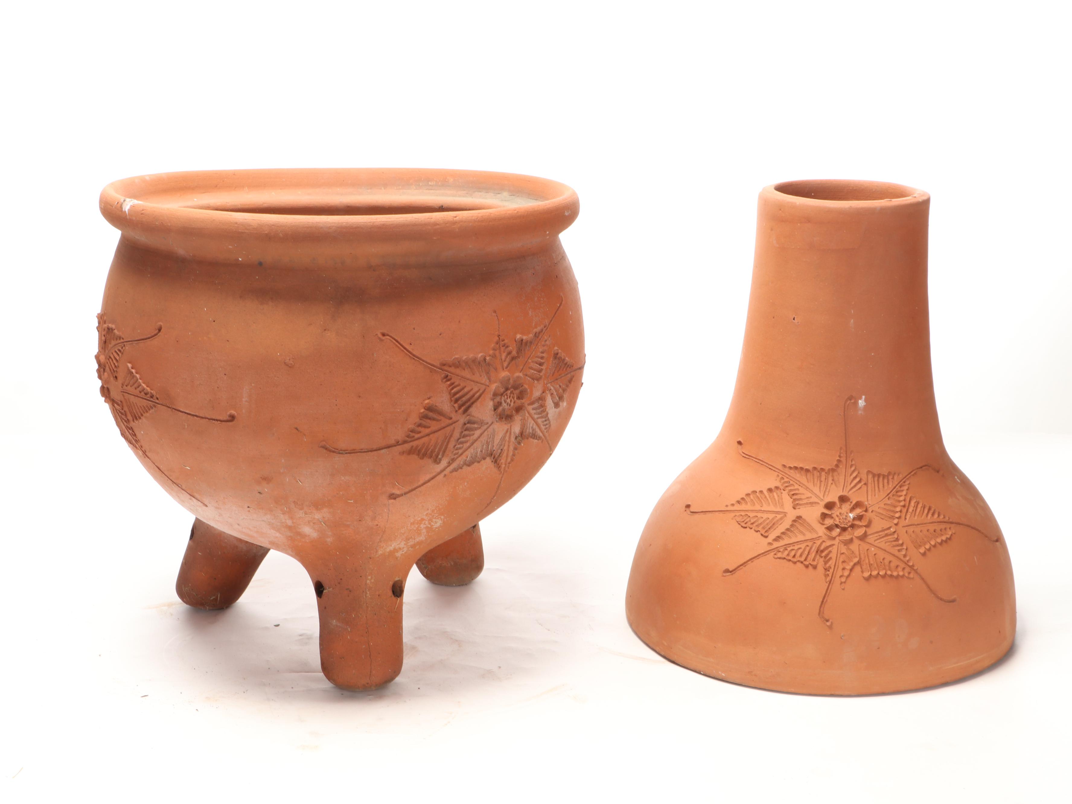 Terracotta Chiminea Patio Fire Pits