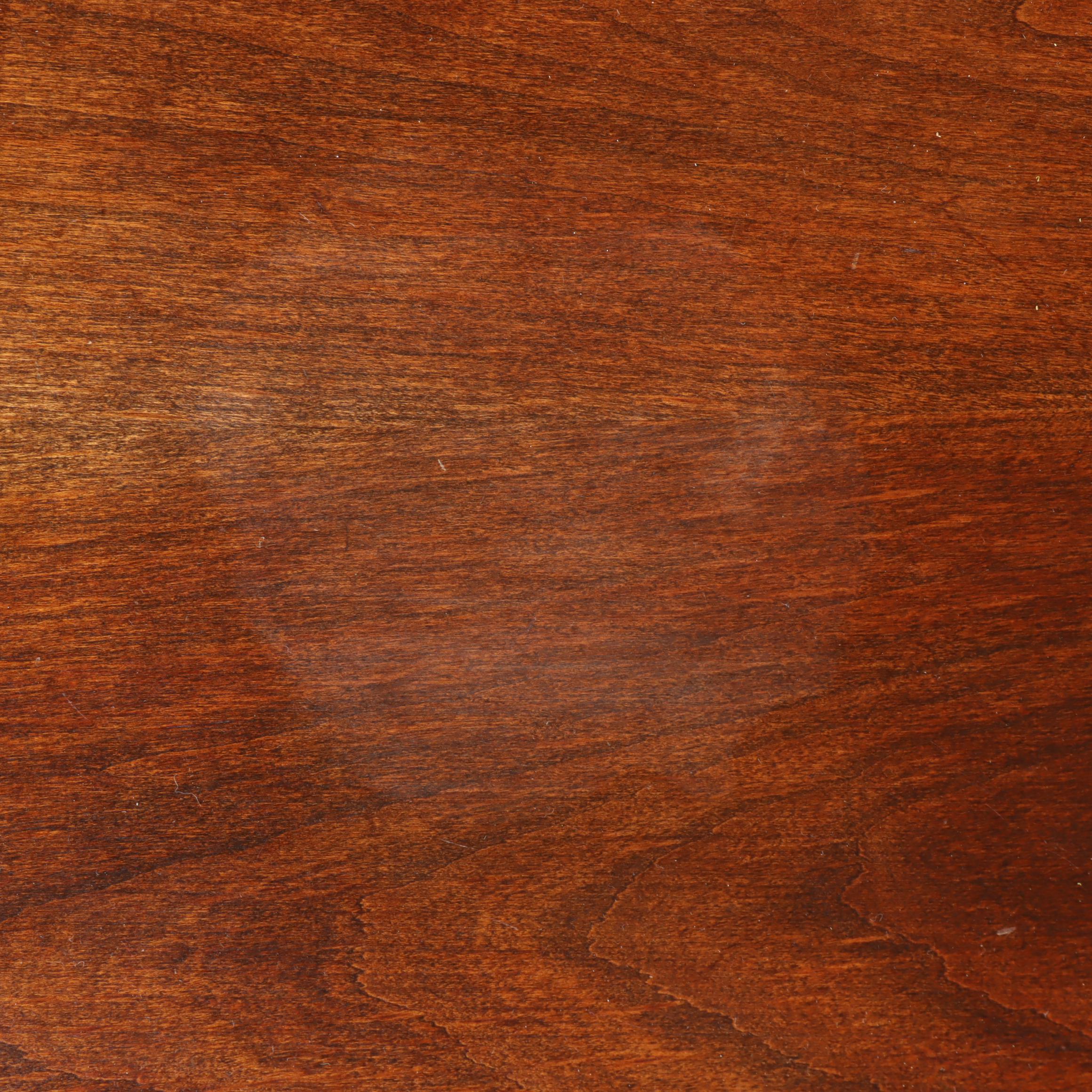 Ethan Allen Queen Anne Style Cherrywood Side Table, Late 20th Century