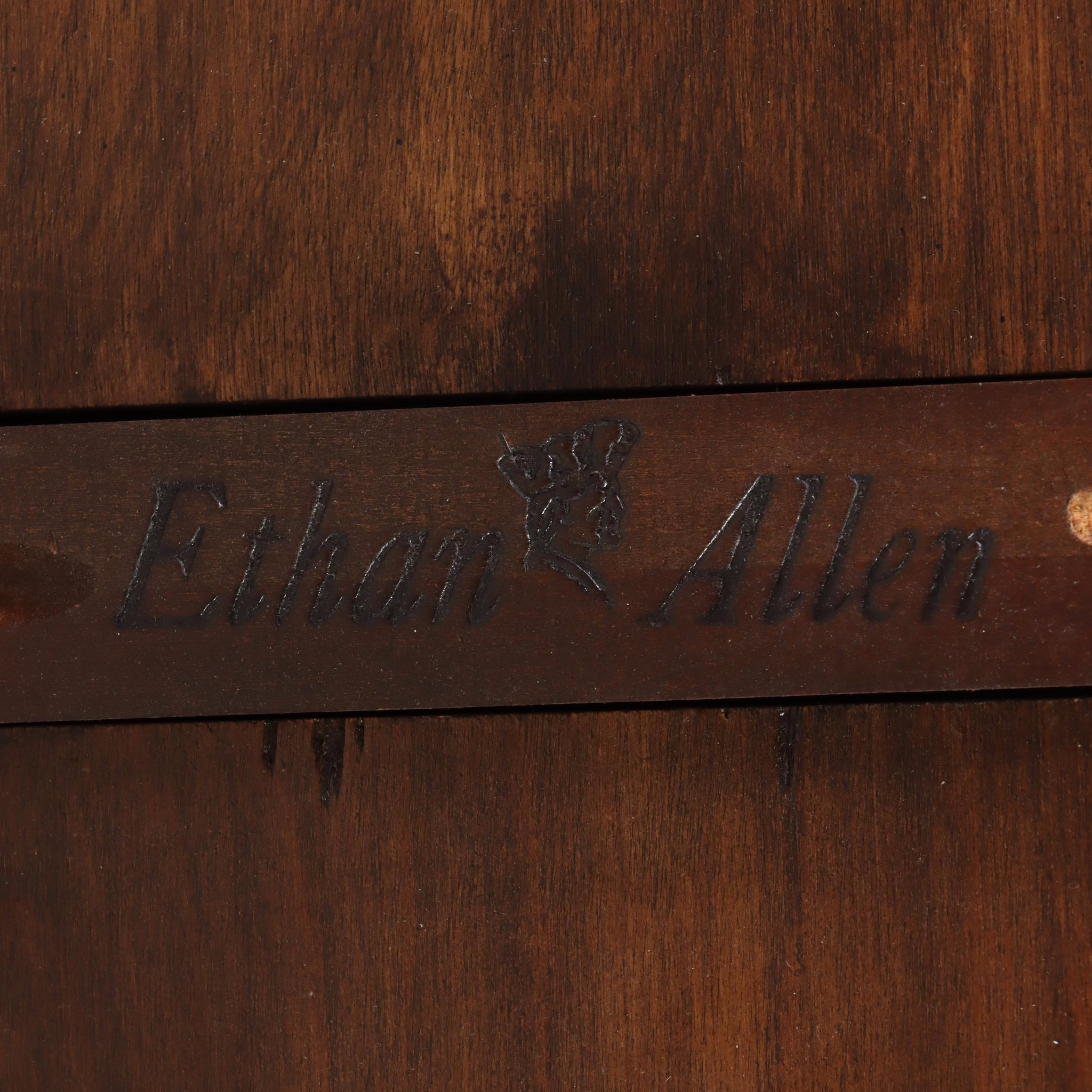 Ethan Allen Queen Anne Style Cherrywood Side Table, Late 20th Century