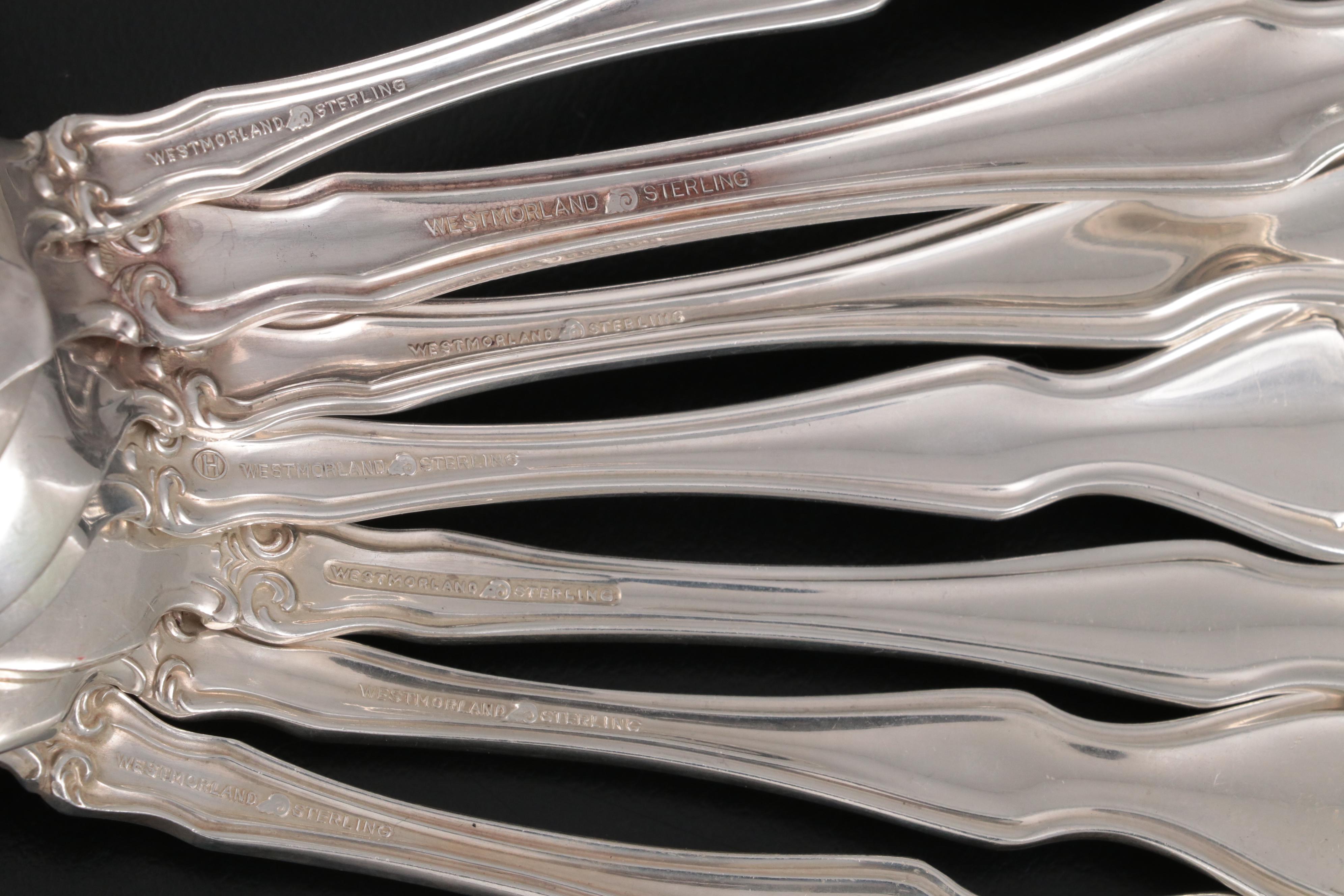 Westmoreland Silver "George & Martha Washington" Sterling Silver Flatware