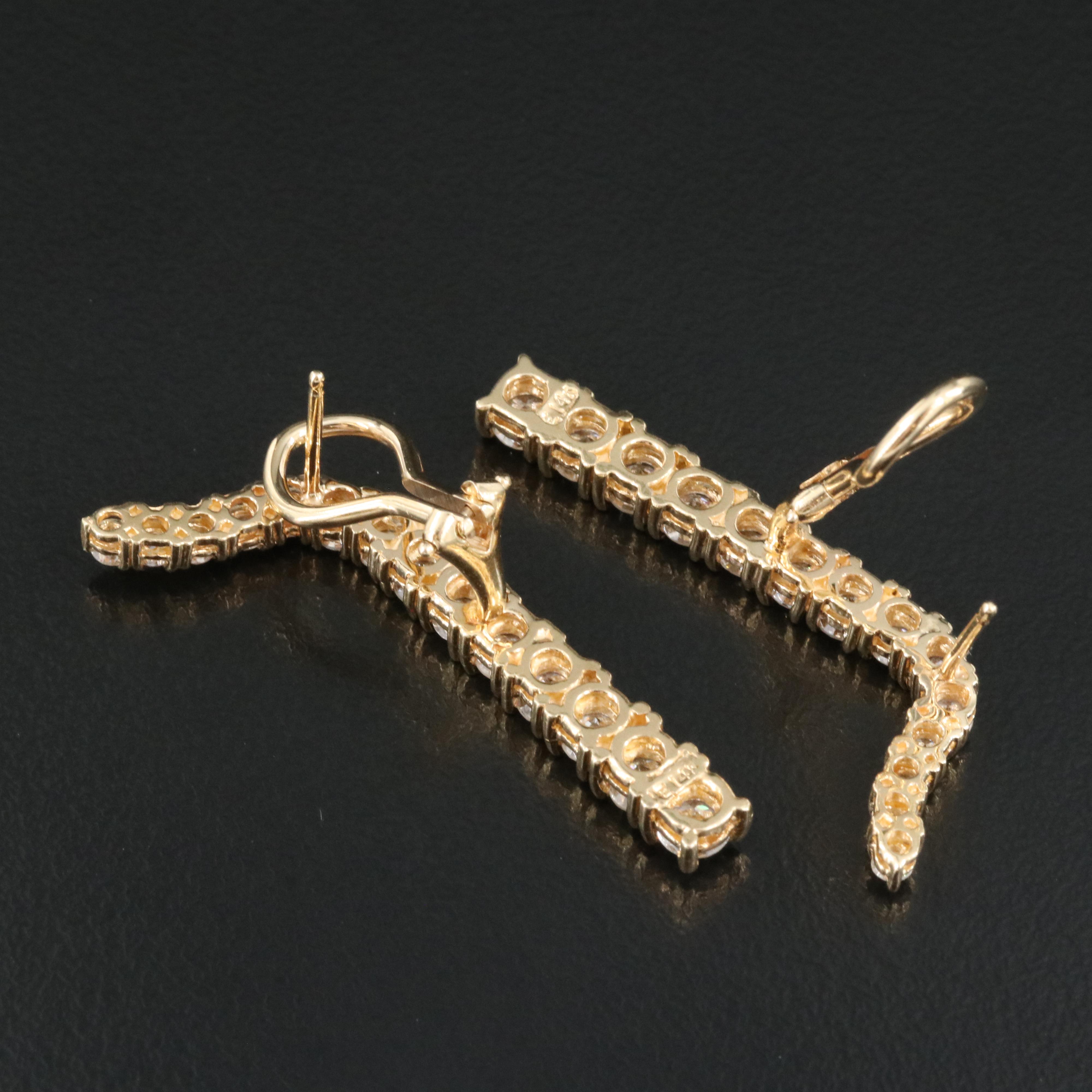 14K 3.08 CTW Diamond Graduated Earrings