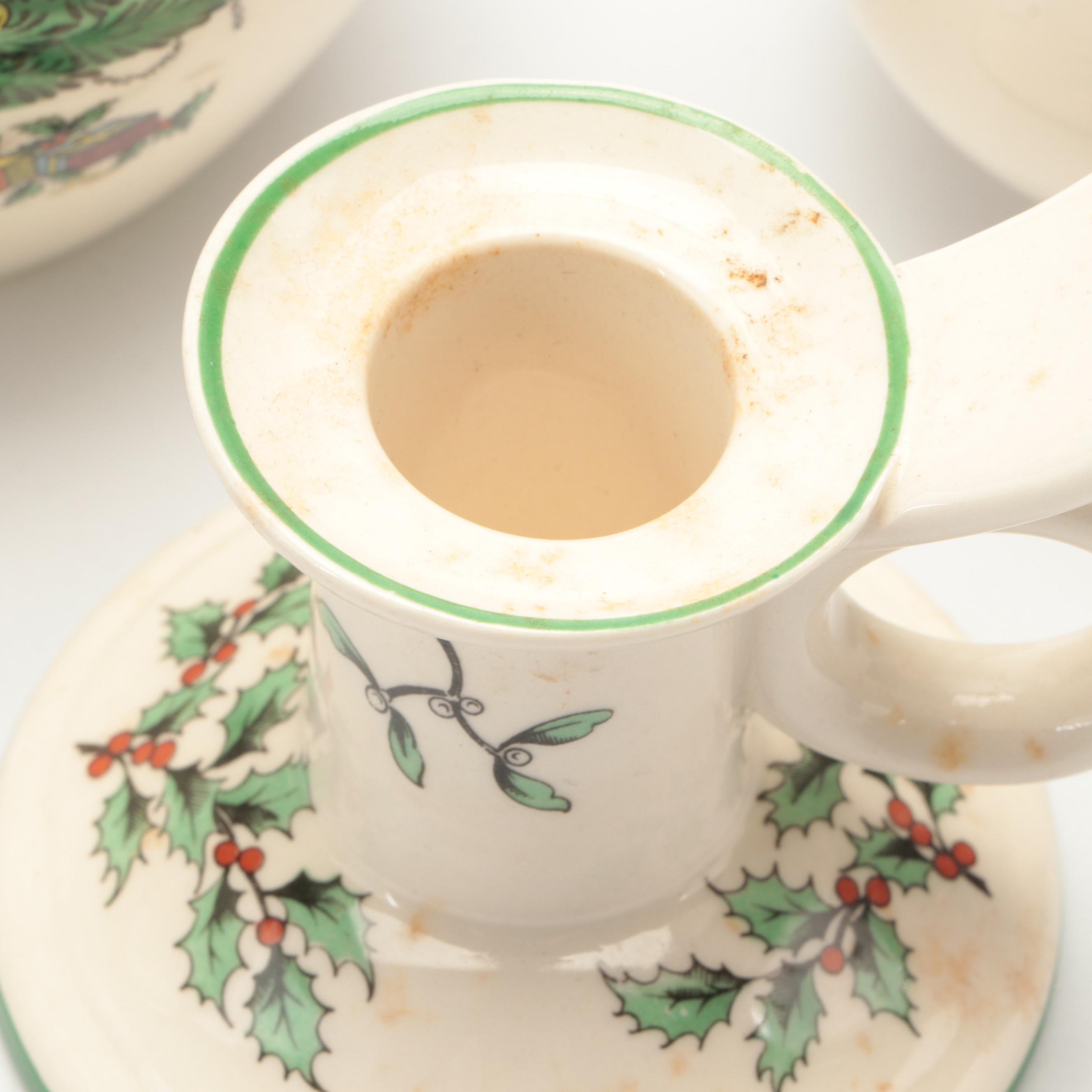 Spode "Christmas Tree" Porcelain Tableware and More Christmas Table Accessories