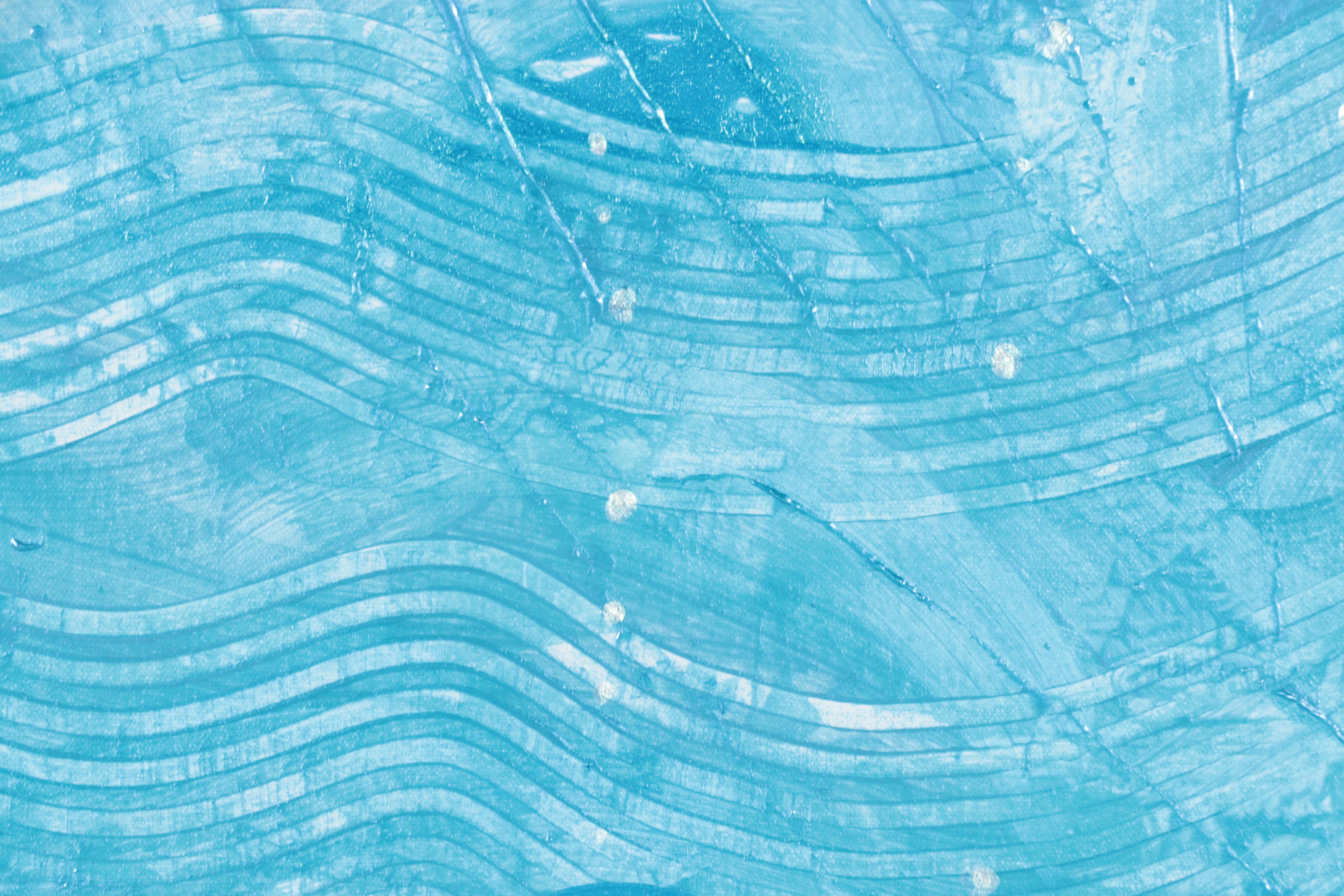 Susan Crew Acrylic Painting "Swimming with Dolphins 2", 21st Century