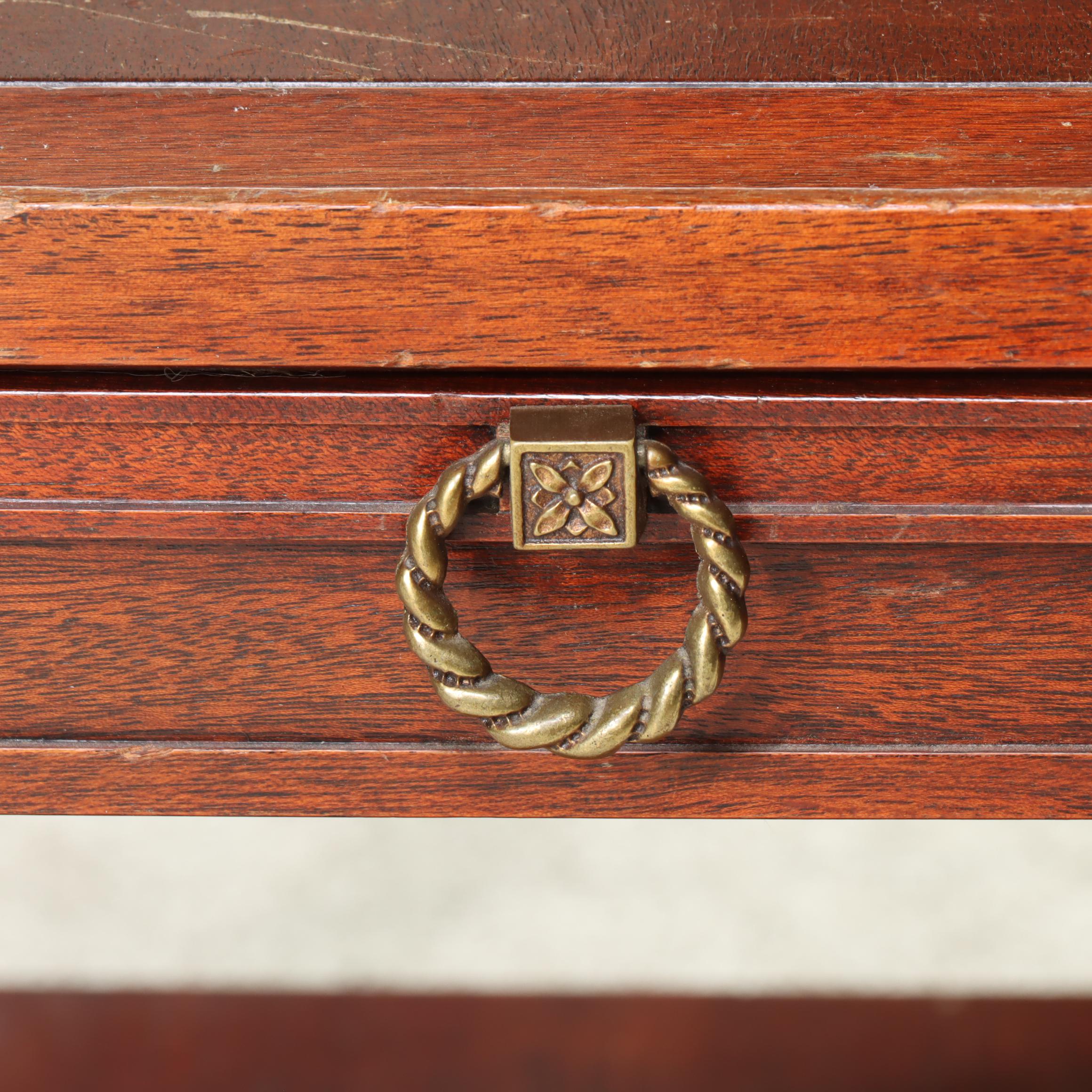 Fine Arts Furniture Co. Empire Style Mahogany Two-Tier Side Table, 20th Century