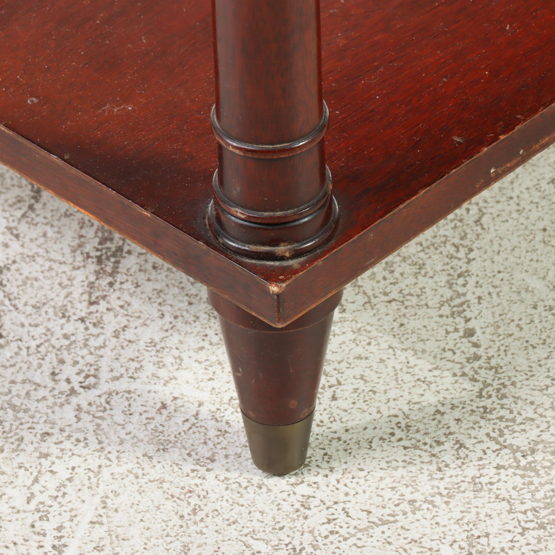 Fine Arts Furniture Co. Empire Style Mahogany Two-Tier Side Table, 20th Century
