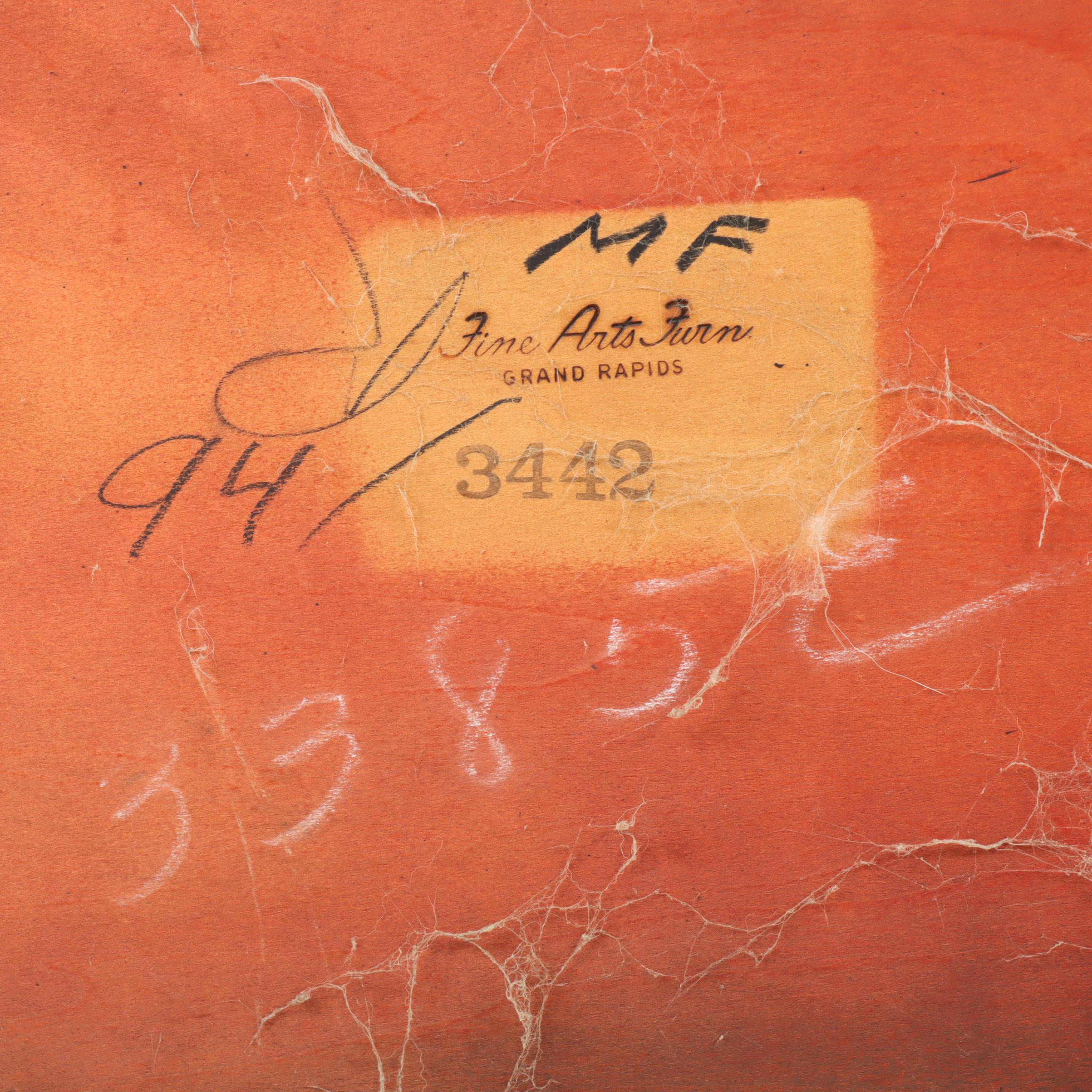 Fine Arts Furniture Co. Empire Style Mahogany Two-Tier Side Table, 20th Century