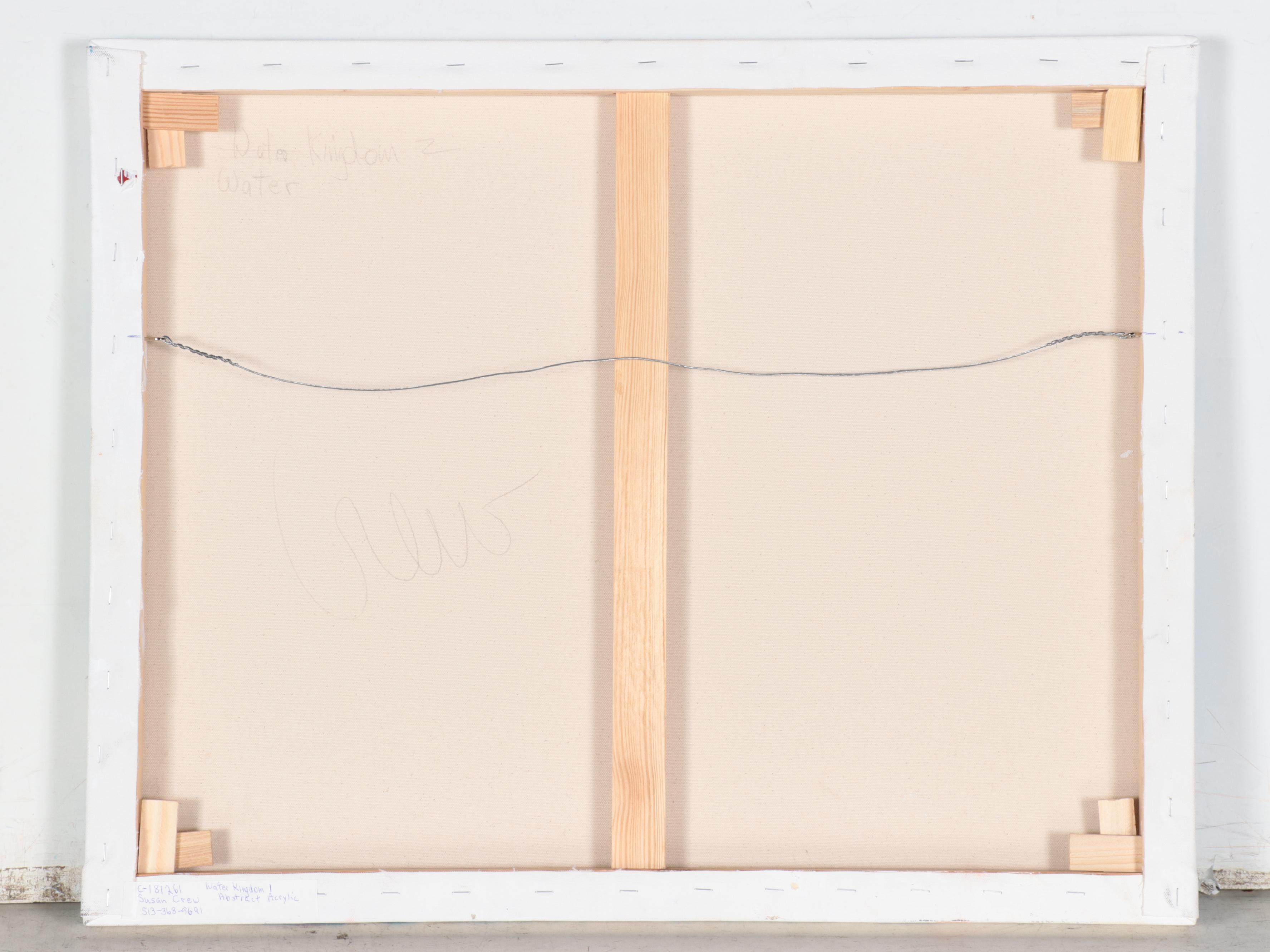 Susan Crew Acrylic Painting "Water Kingdom 1", 21st Century