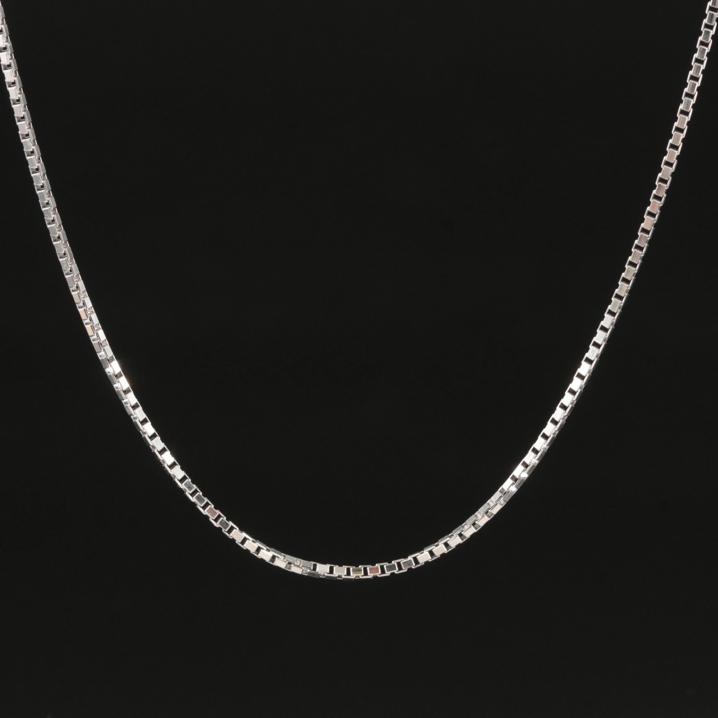 Platinum Box Chain Necklace