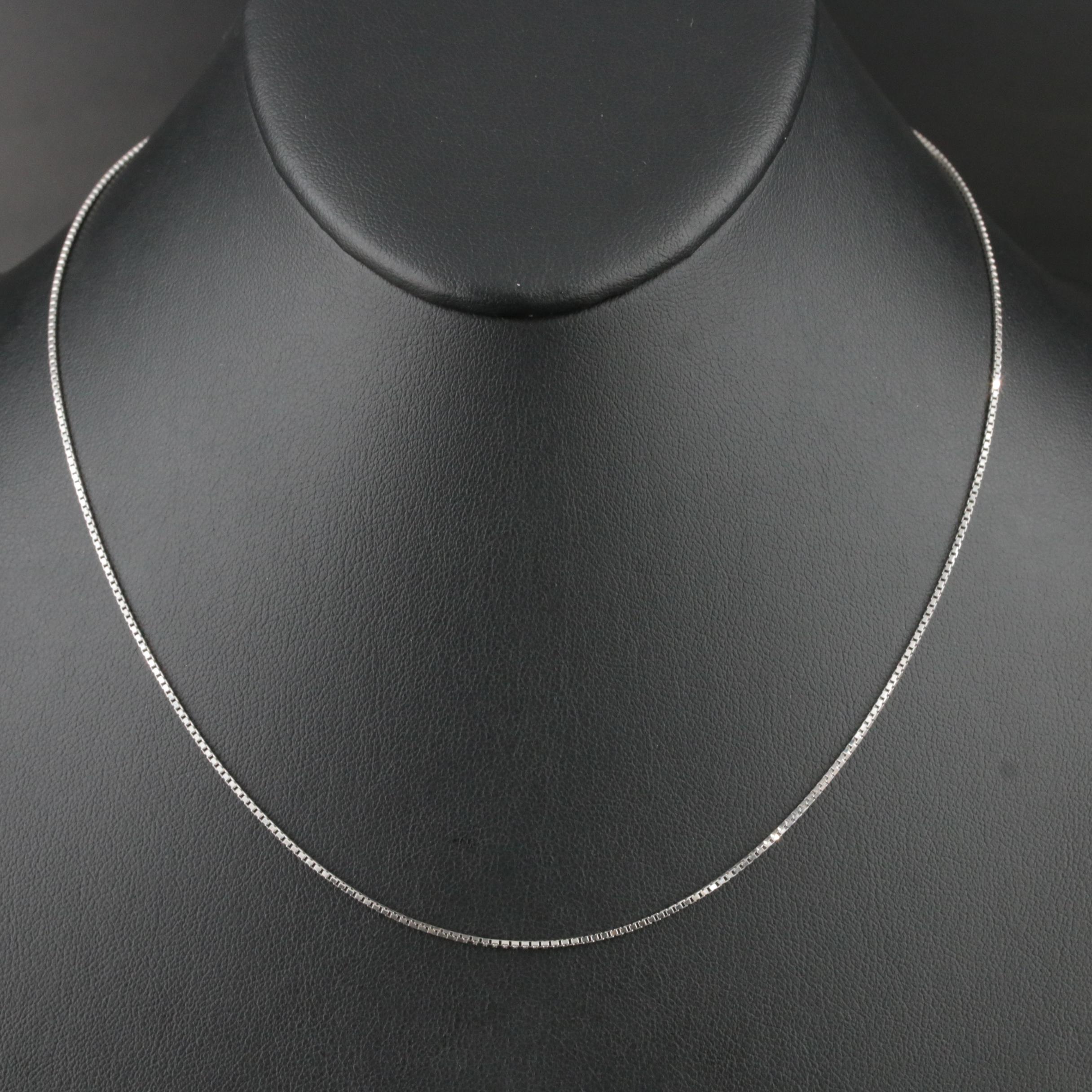 Platinum Box Chain Necklace