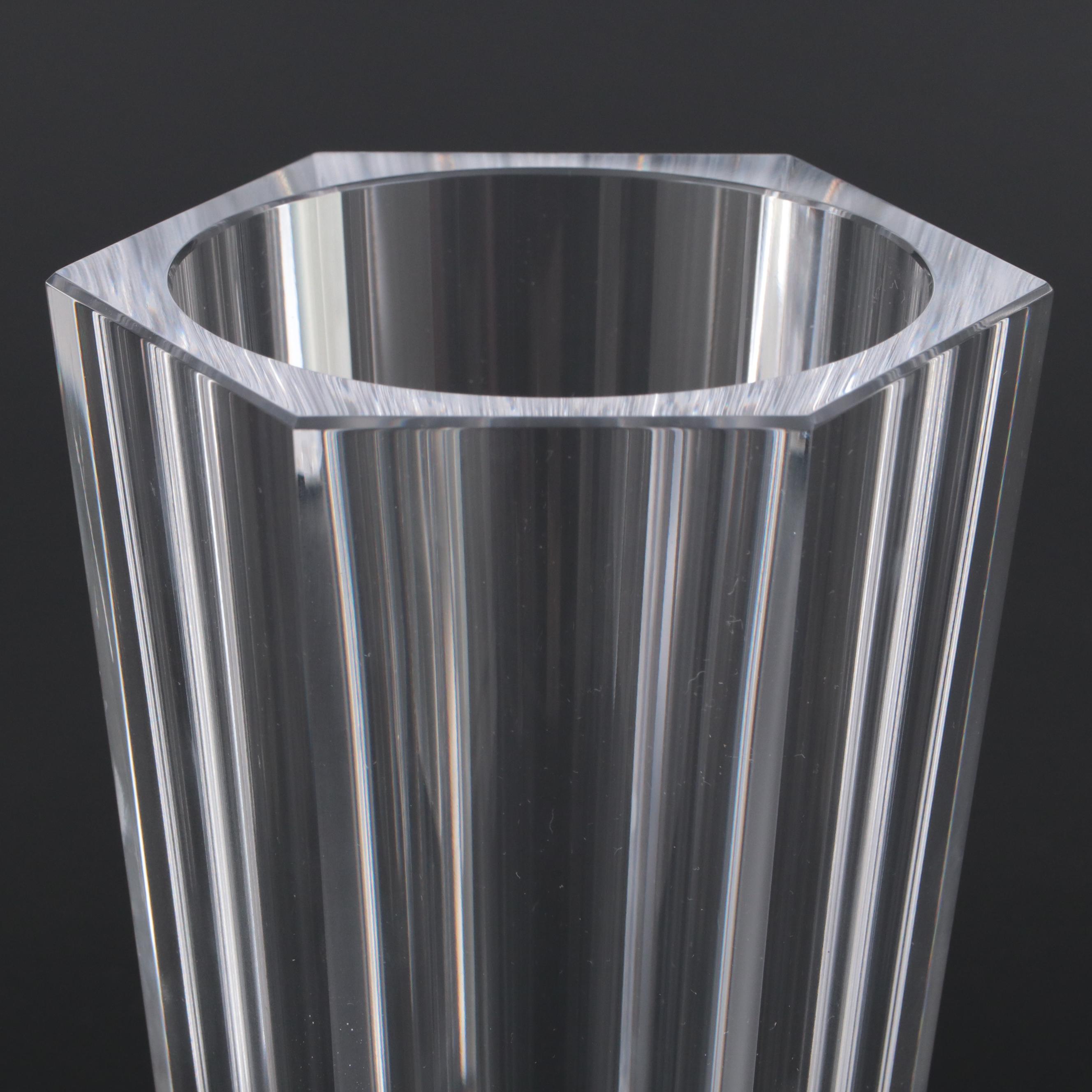 Moser "Purity" Cut Crystal Vase