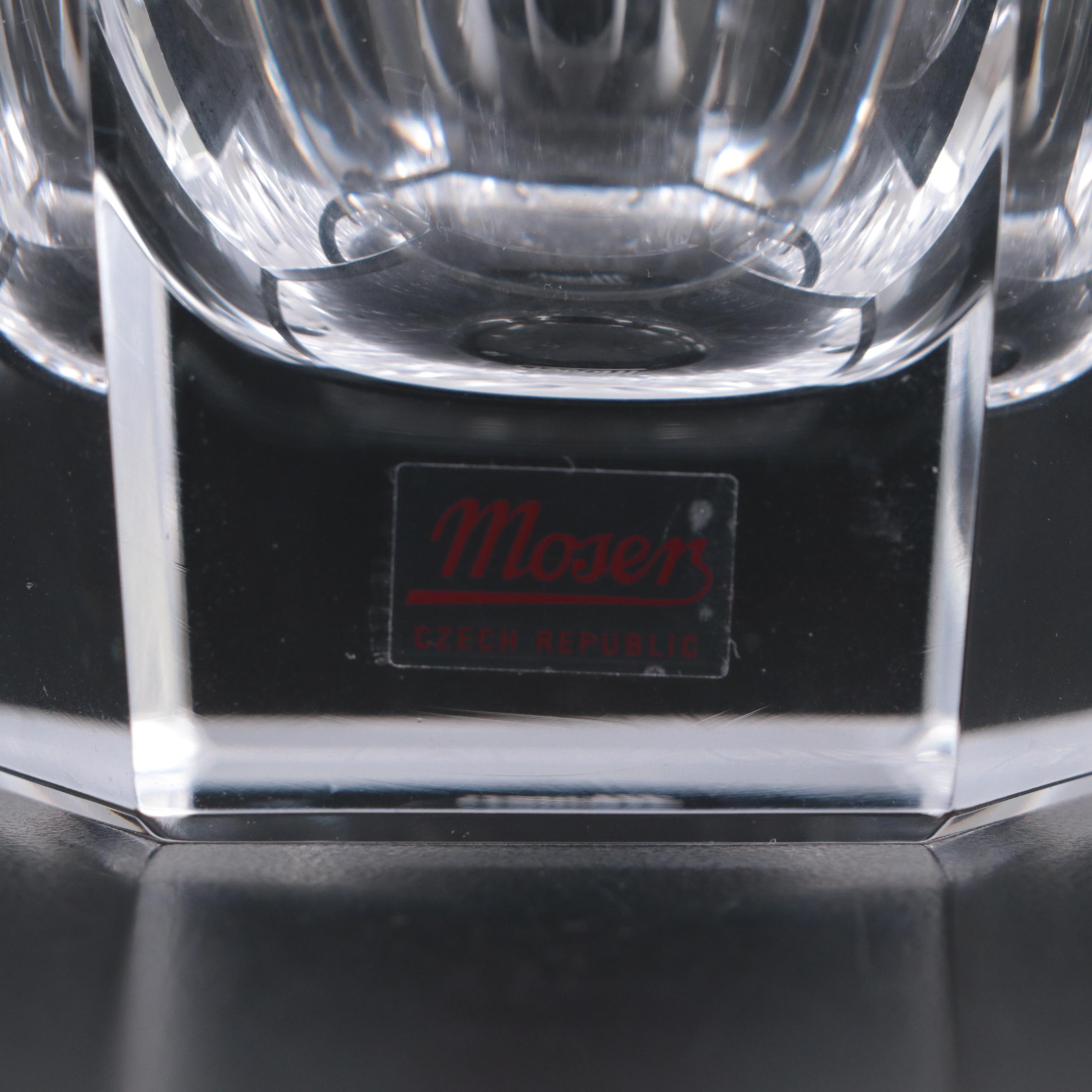 Moser "Purity" Cut Crystal Vase