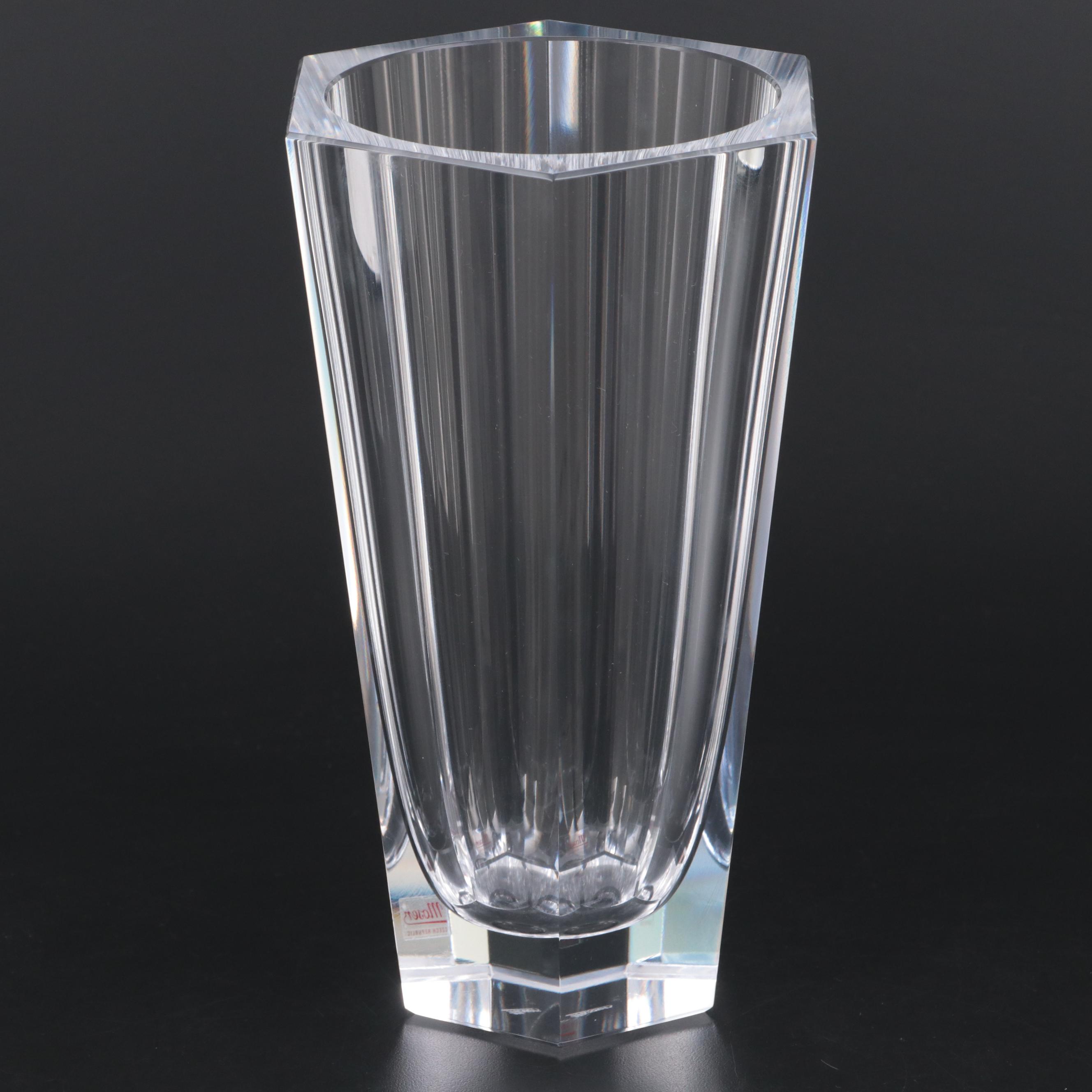 Moser "Purity" Cut Crystal Vase